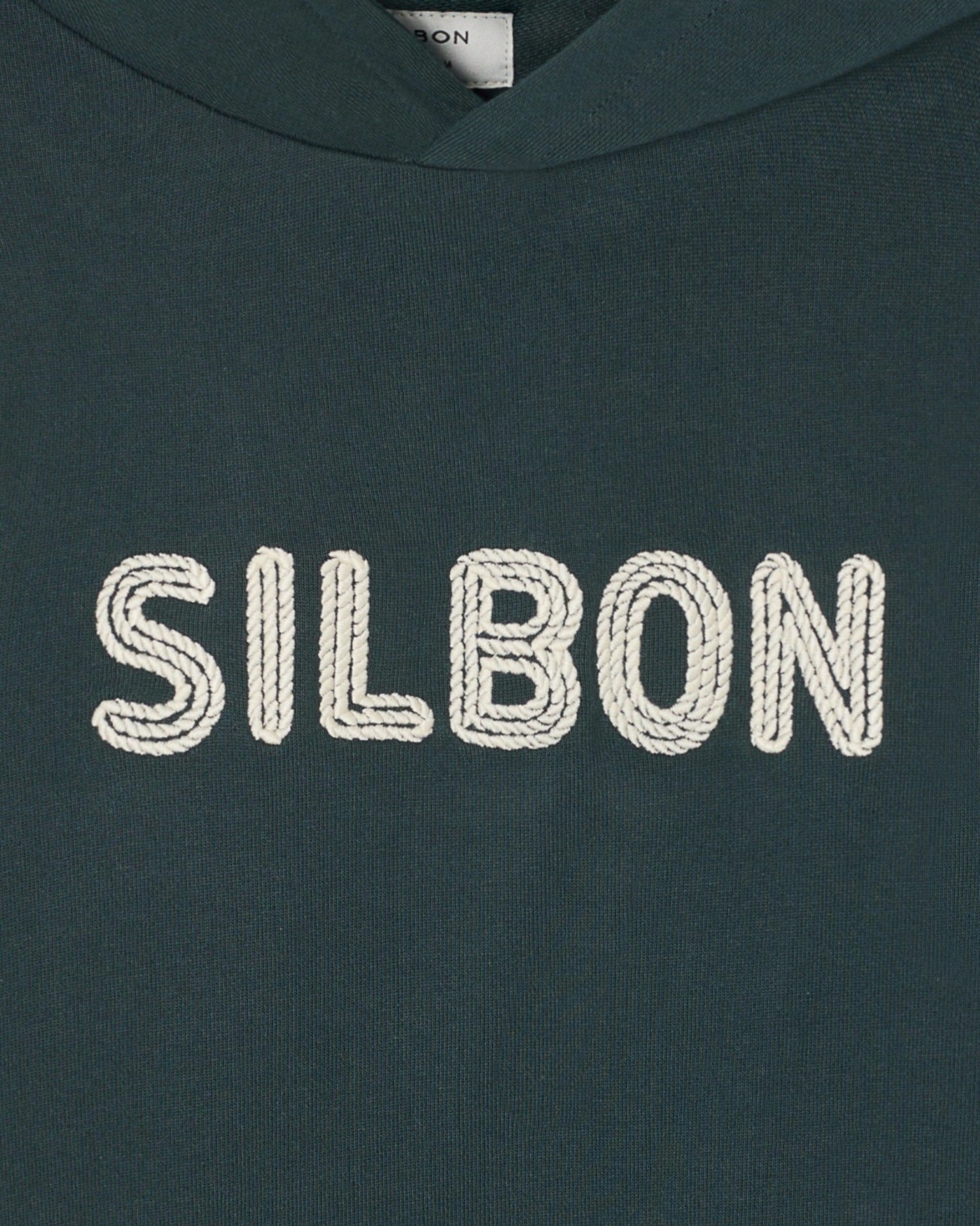 Sudadera de hombre capucha cuerda - Silbon - Verde oscuro Verde oscuro-3