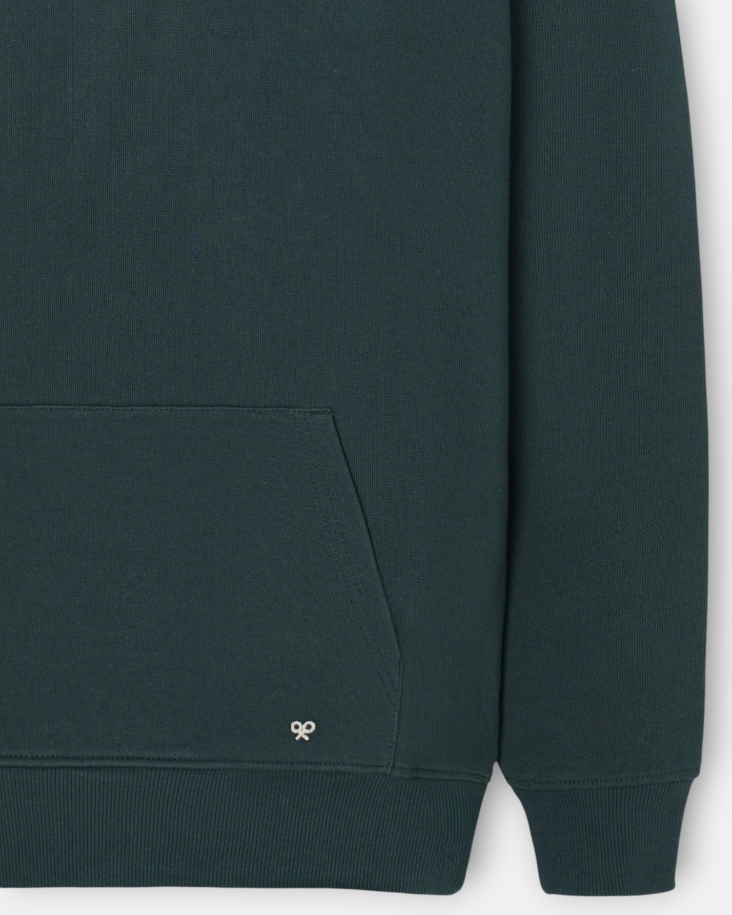 Sudadera de hombre capucha cuerda - Silbon - Verde oscuro Verde oscuro-2