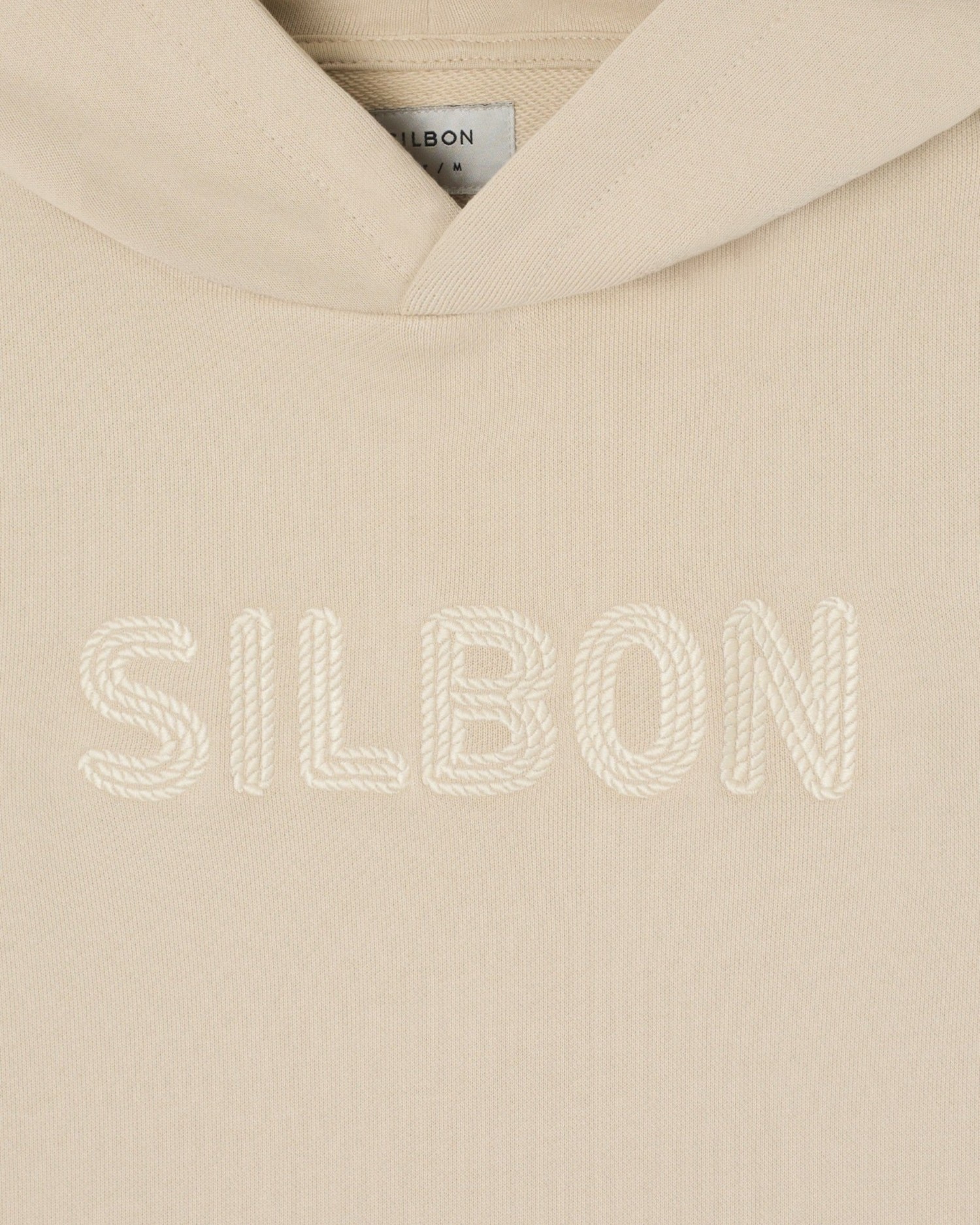 Sudadera de hombre con capucha y cordón - Silbon - Beige Beige-4