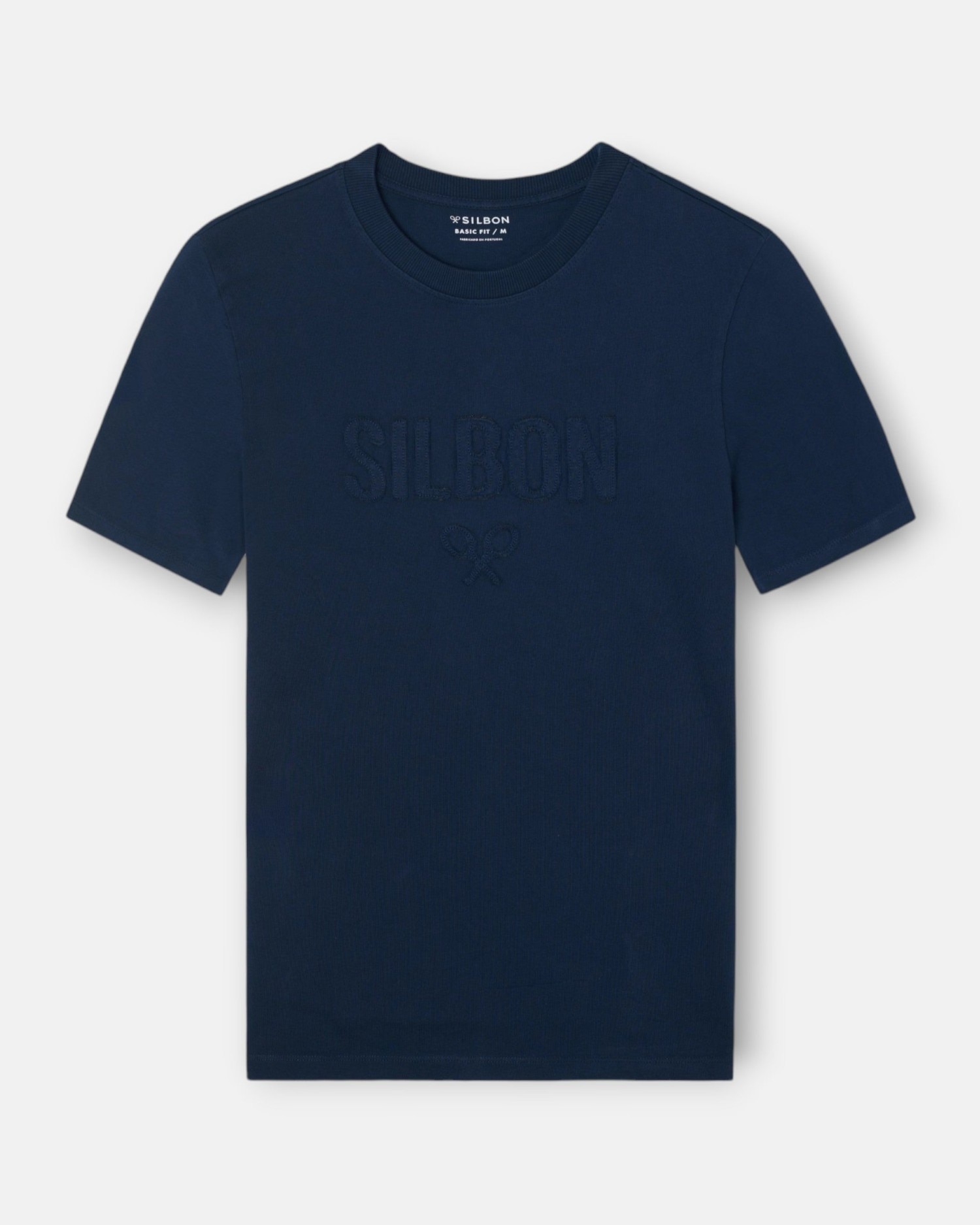 Camiseta de hombre silbon patch con logotipo en relieve - Azul marino Azul marino-5