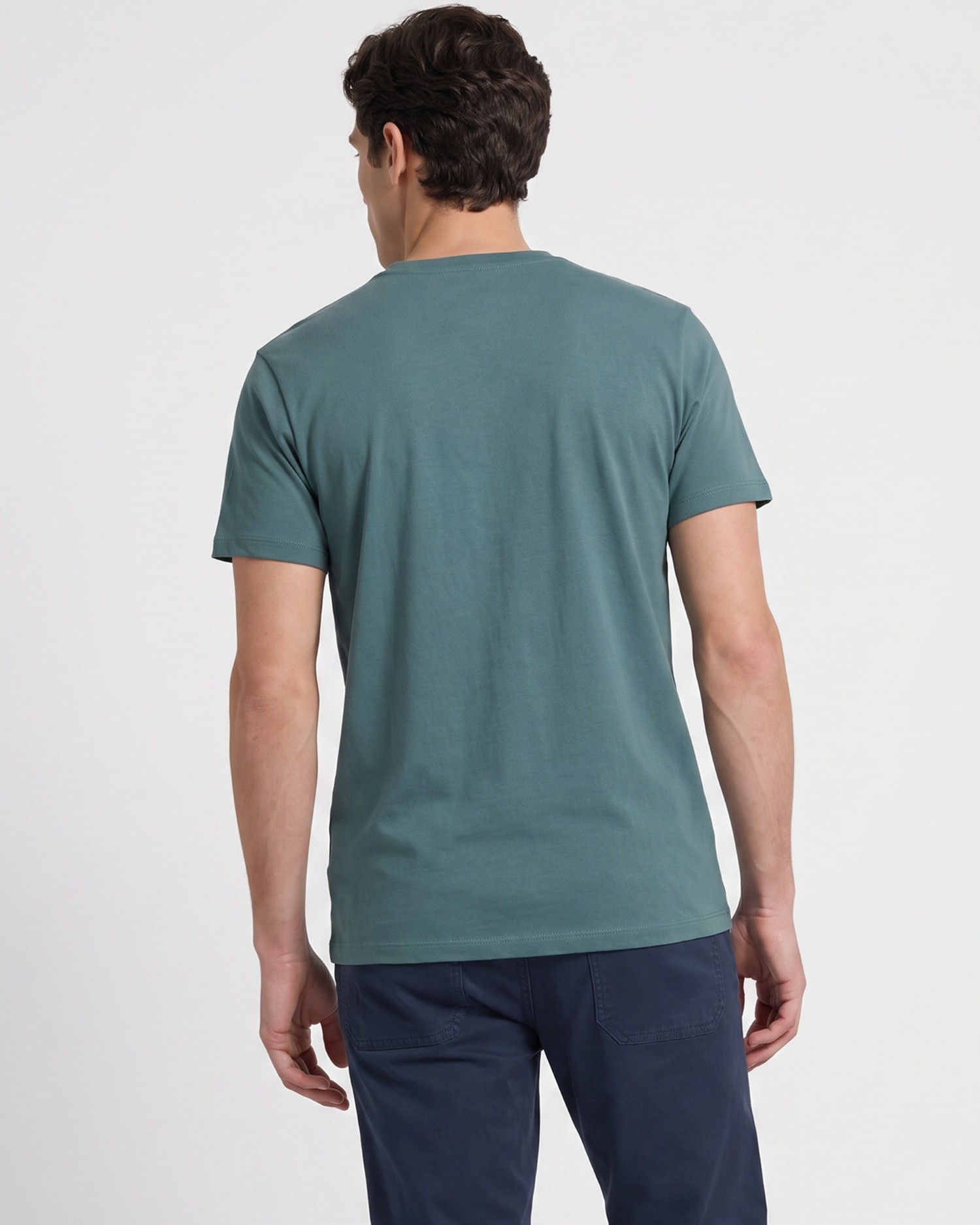Camiseta clásica de hombre con minilogo - Silbon - Verde oscuro Verde oscuro-2