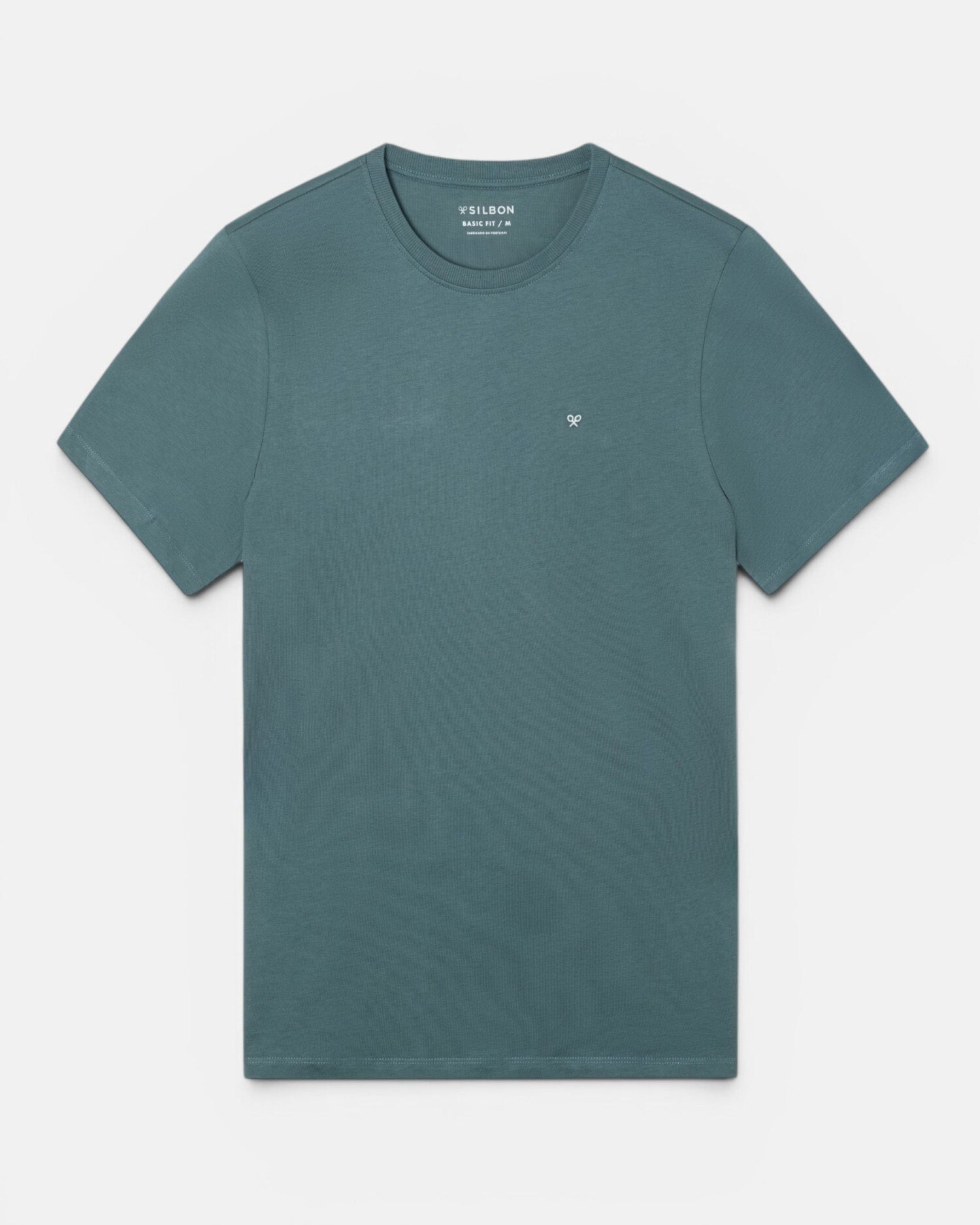 Camiseta clásica de hombre con minilogo - Silbon - Verde oscuro Verde oscuro-5