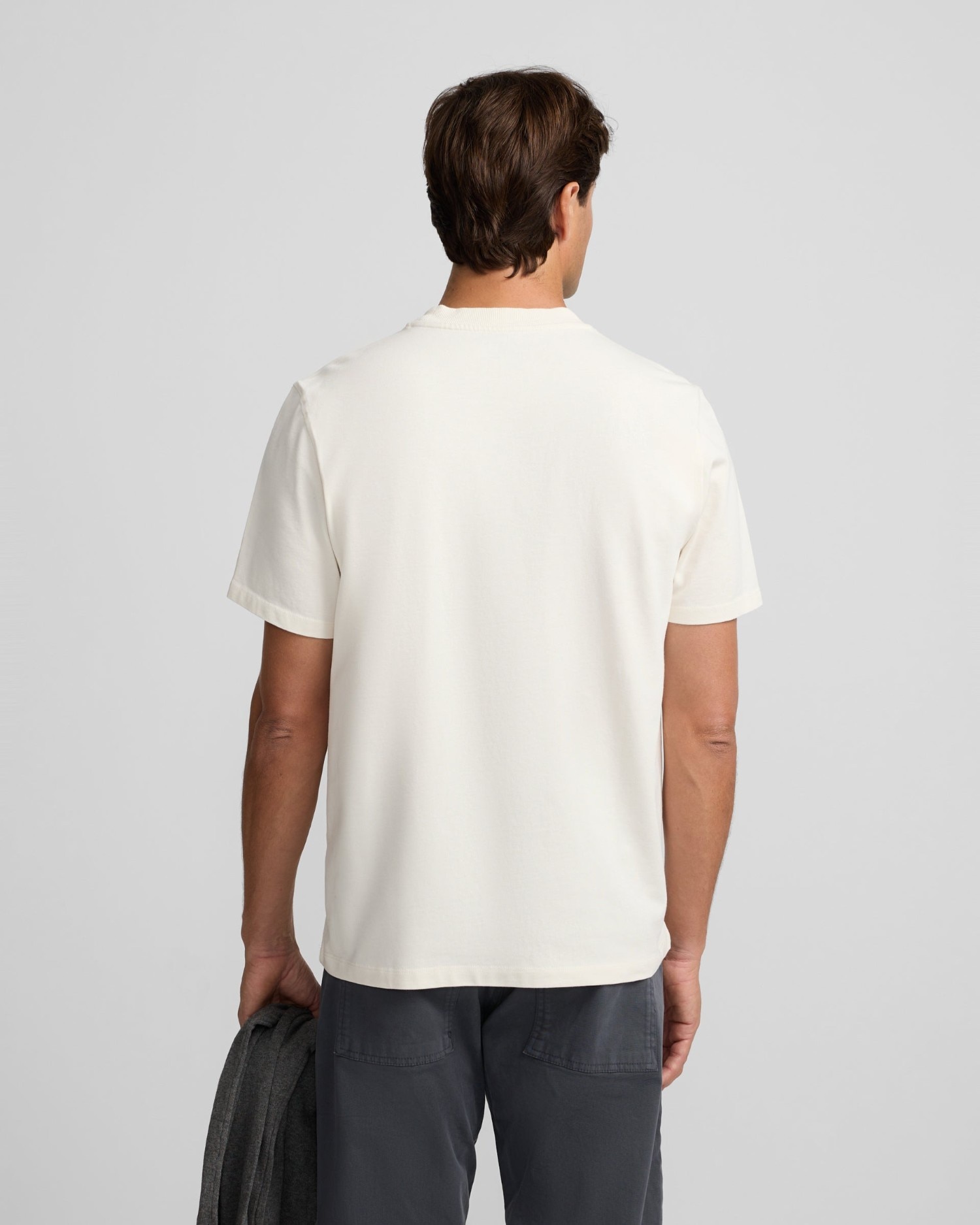 Camiseta de hombre silbon patch con logotipo en relieve - Crema Crema-2