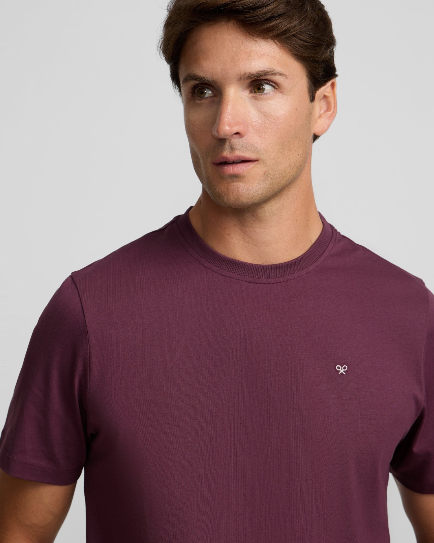 Camiseta clásica de hombre con minilogo - Silbon - Burdeos Burdeos-3