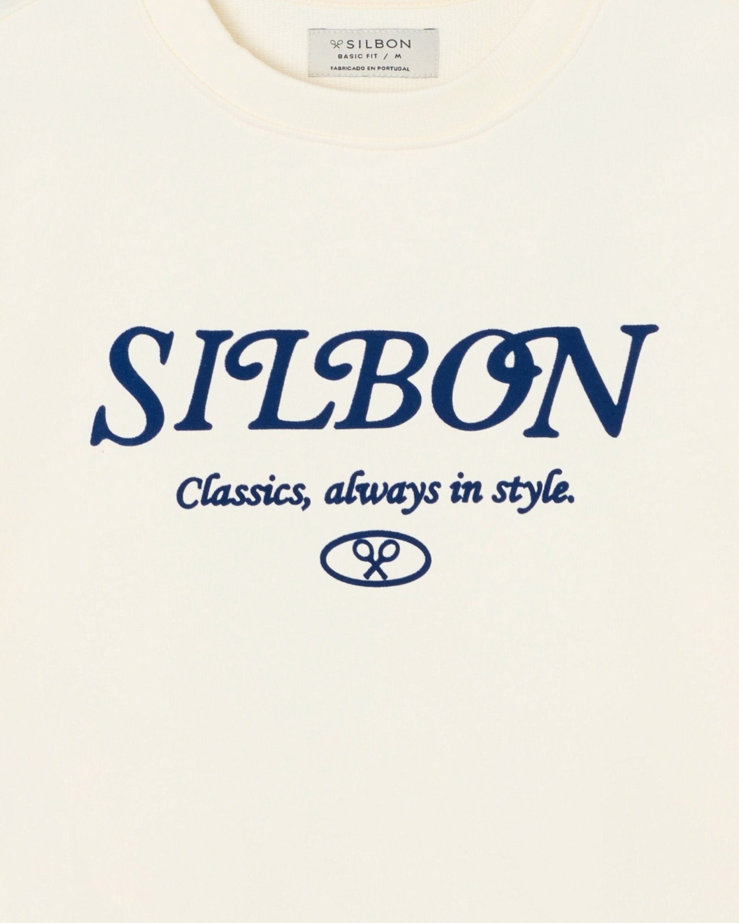 Imagen 2 de Sudadera de hombre con bordado classics in style - Silbon - Crema Crema