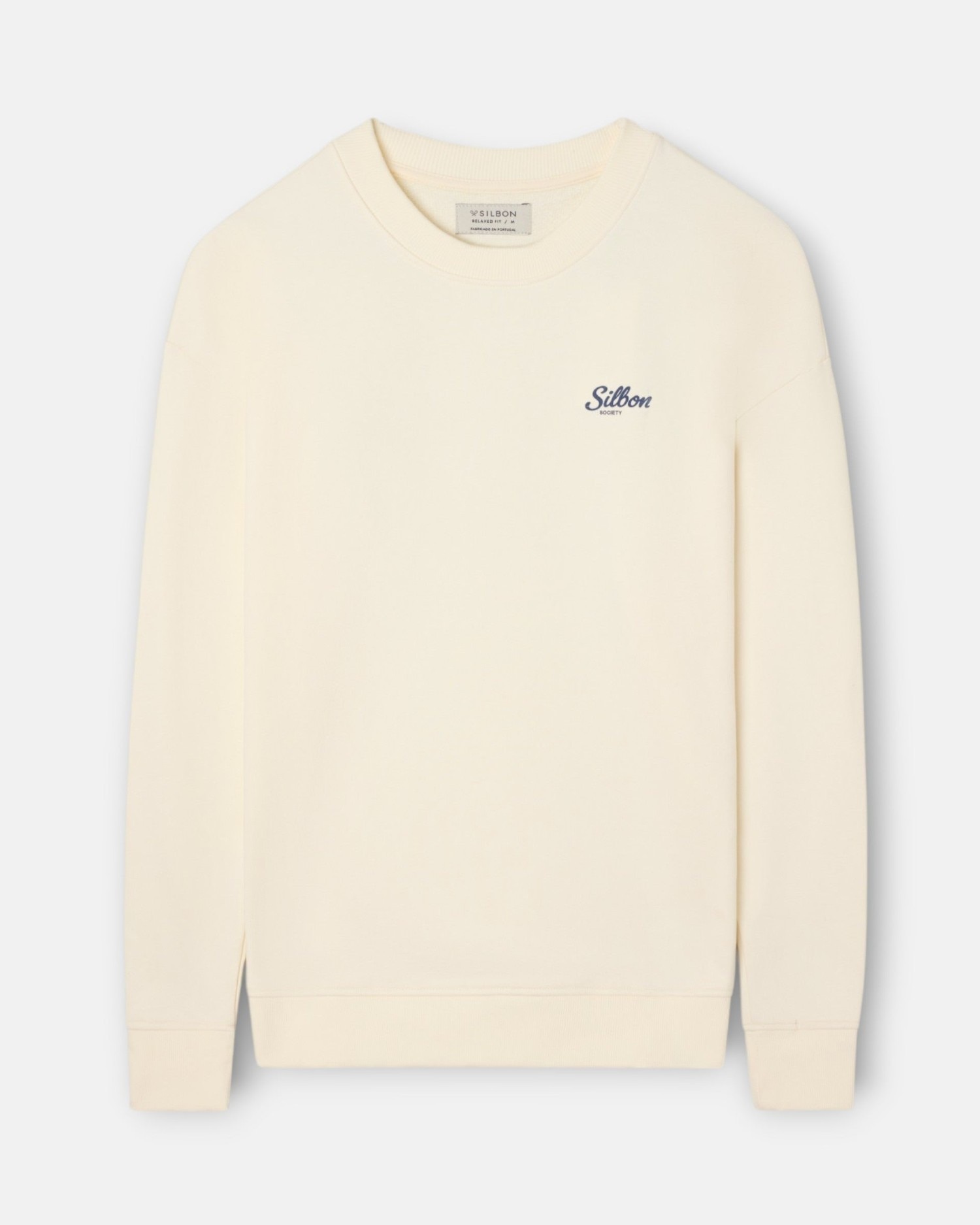 Sudadera de hombre relaxed fit silbon society - Crema Crema-1