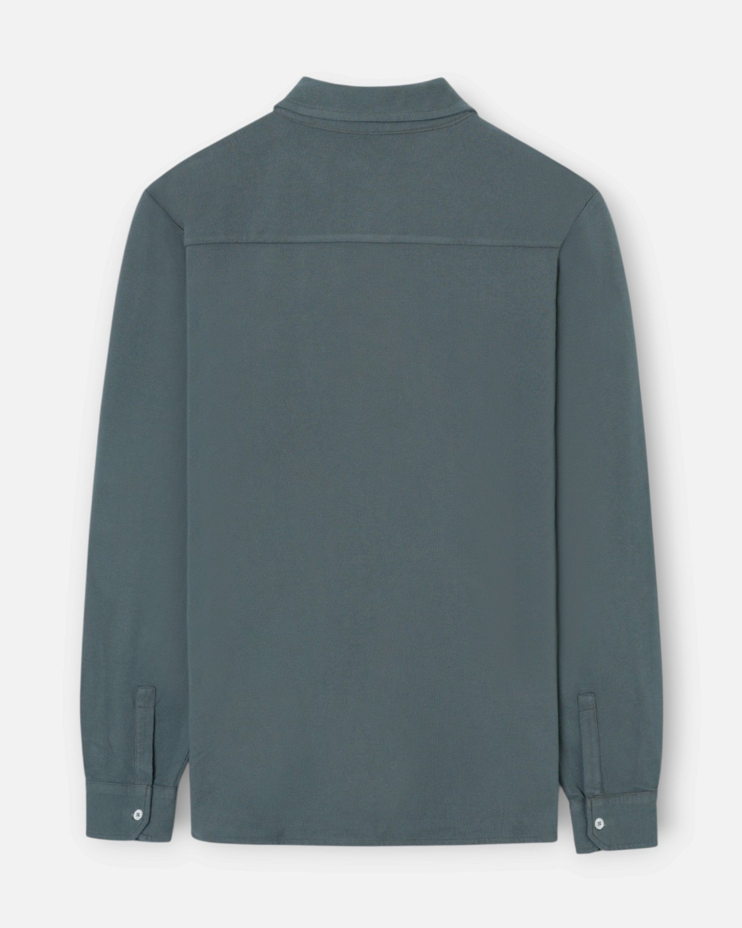Polo de hombre de manga larga - Silbon - Verde oscuro Verde oscuro-2