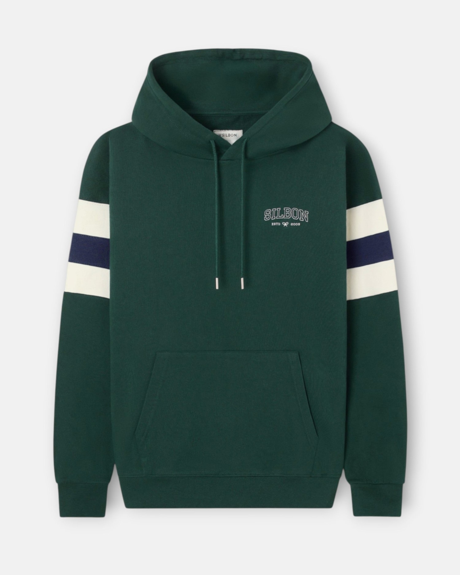 Imagen 0 de Sudadera de hombre capucha relaxed franjas Verde oscuro