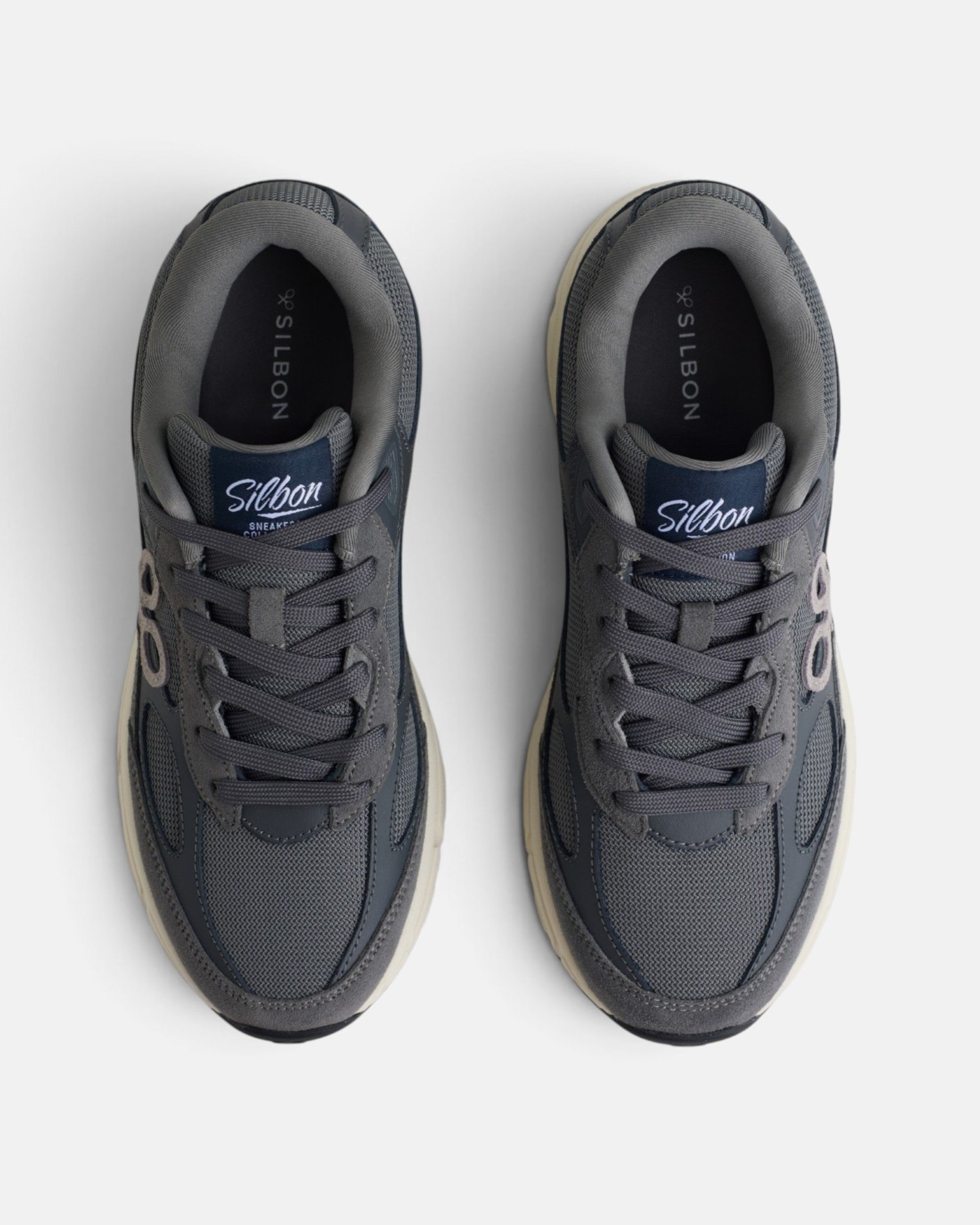 Deportiva running serraje - Silbon - Gris Gris-3