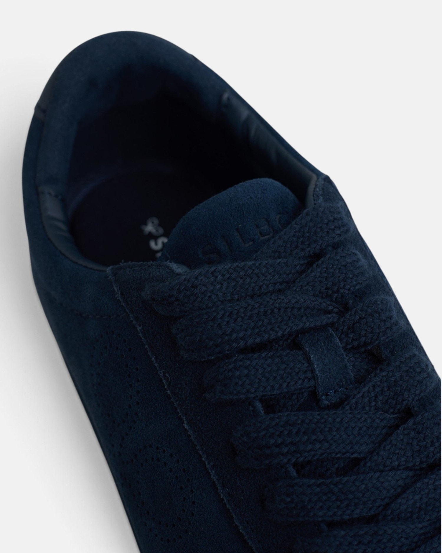 Zapatilla retro serraje perforado - Silbon - Azul marino Azul marino-2