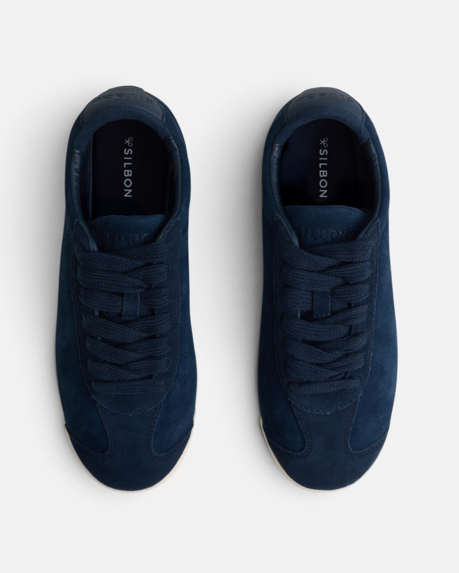 Zapatilla retro serraje perforado - Silbon - Azul marino Azul marino-5