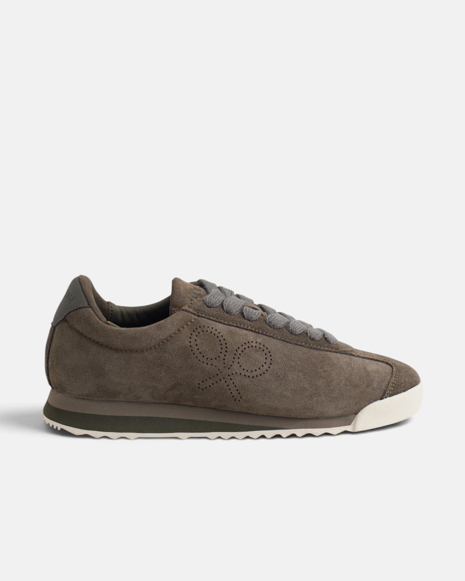 Zapatilla retro serraje perforado - Silbon - Marrón Marrón-1
