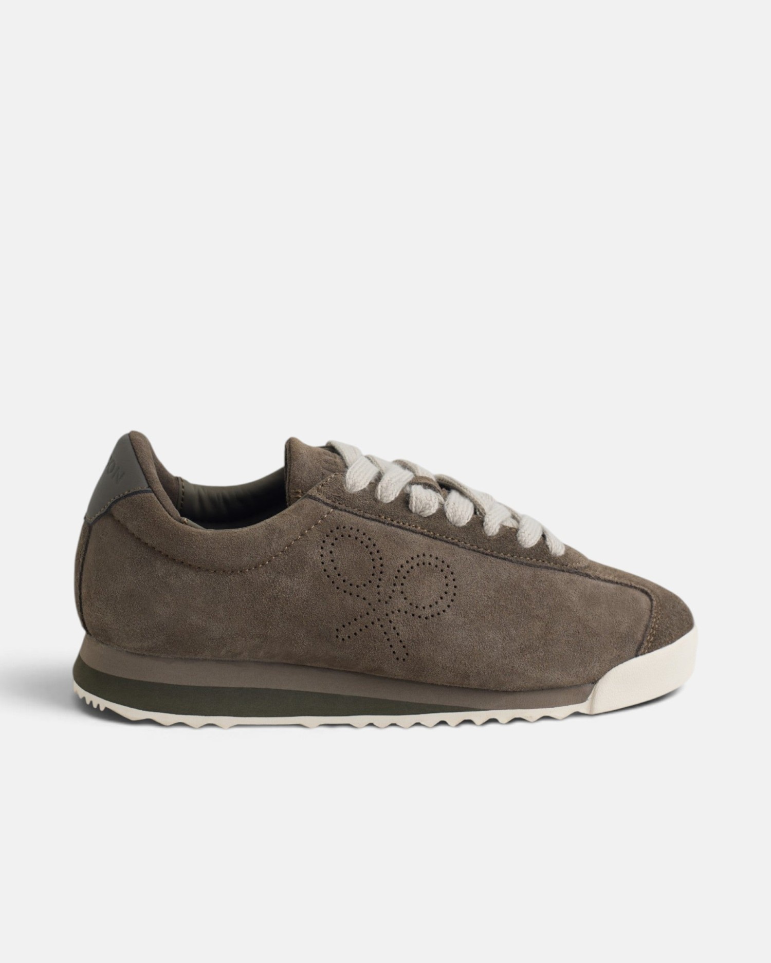 Zapatilla retro serraje perforado - Silbon - Marrón Marrón-3