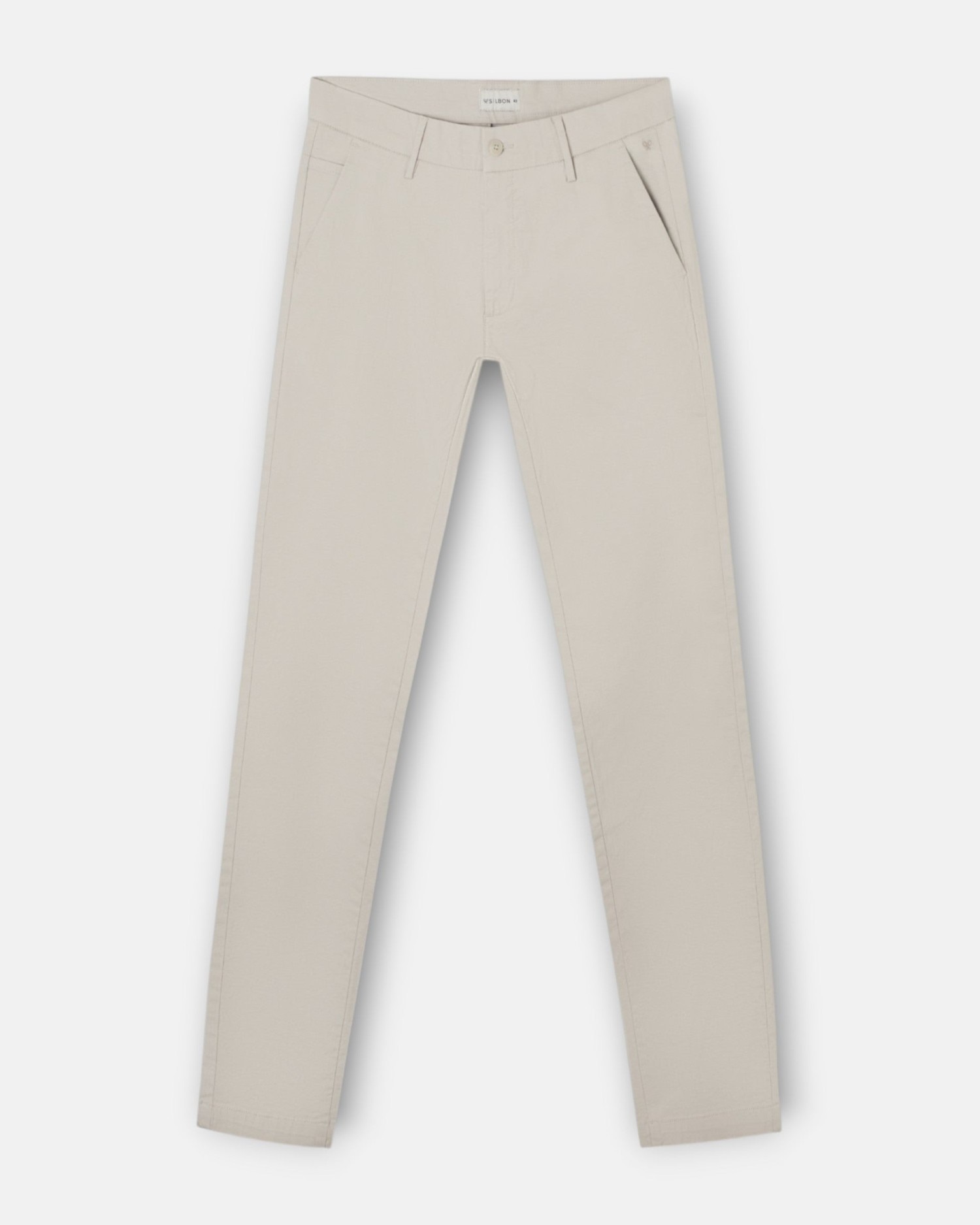 Pantalón de hombre sport chino - Silbon - Beige Beige-1