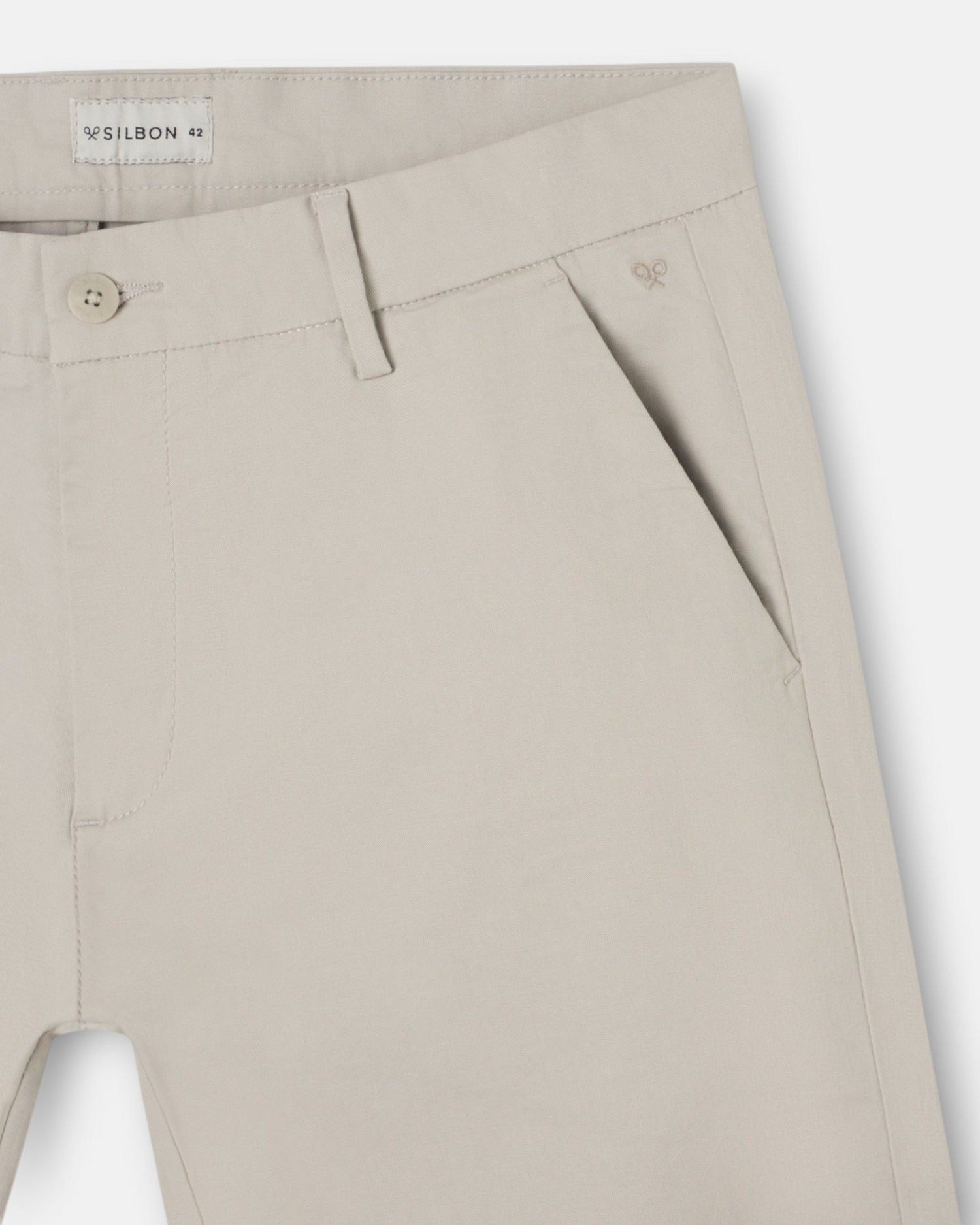 Pantalón de hombre sport chino - Silbon - Beige Beige-3