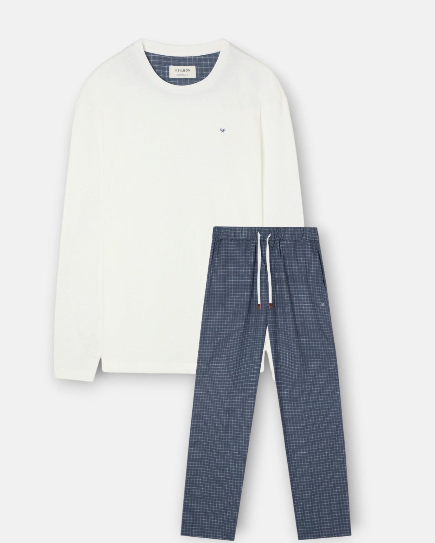 Imagen 0 de Pijama de hombre cuadros Azul marino