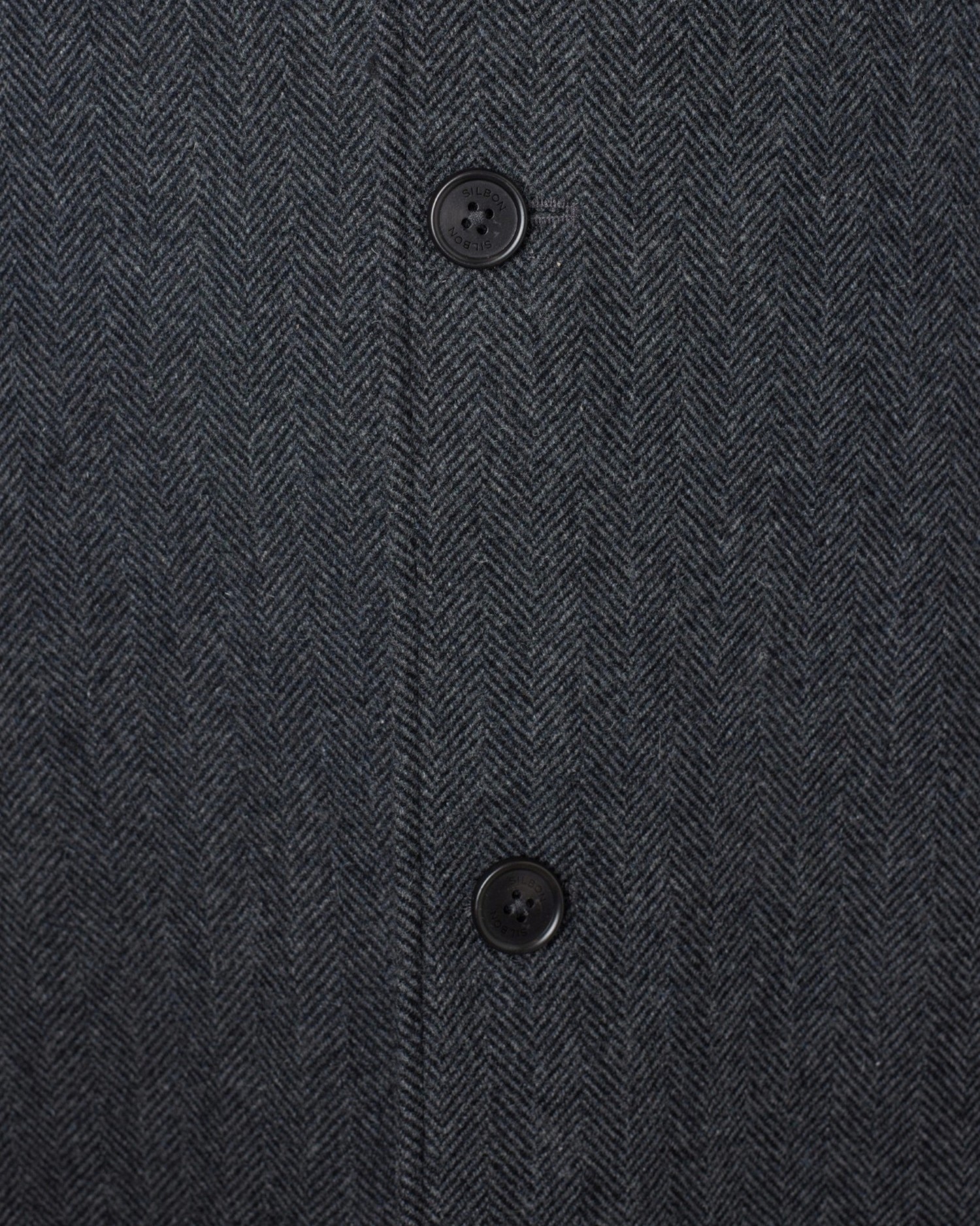 Abrigo recto de hombre de espiga - Silbon - Gris Gris-3