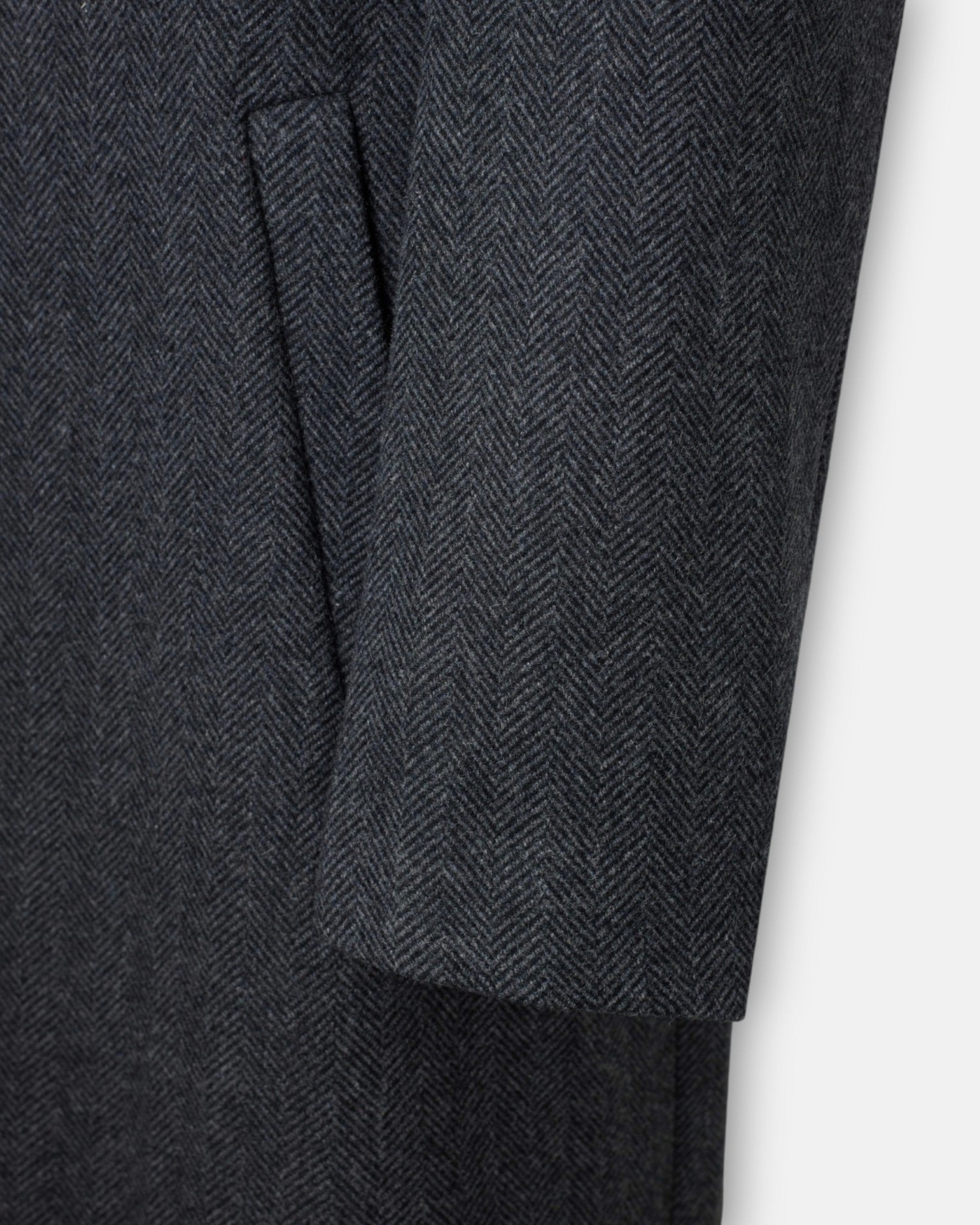 Abrigo recto de hombre de espiga - Silbon - Gris Gris-2