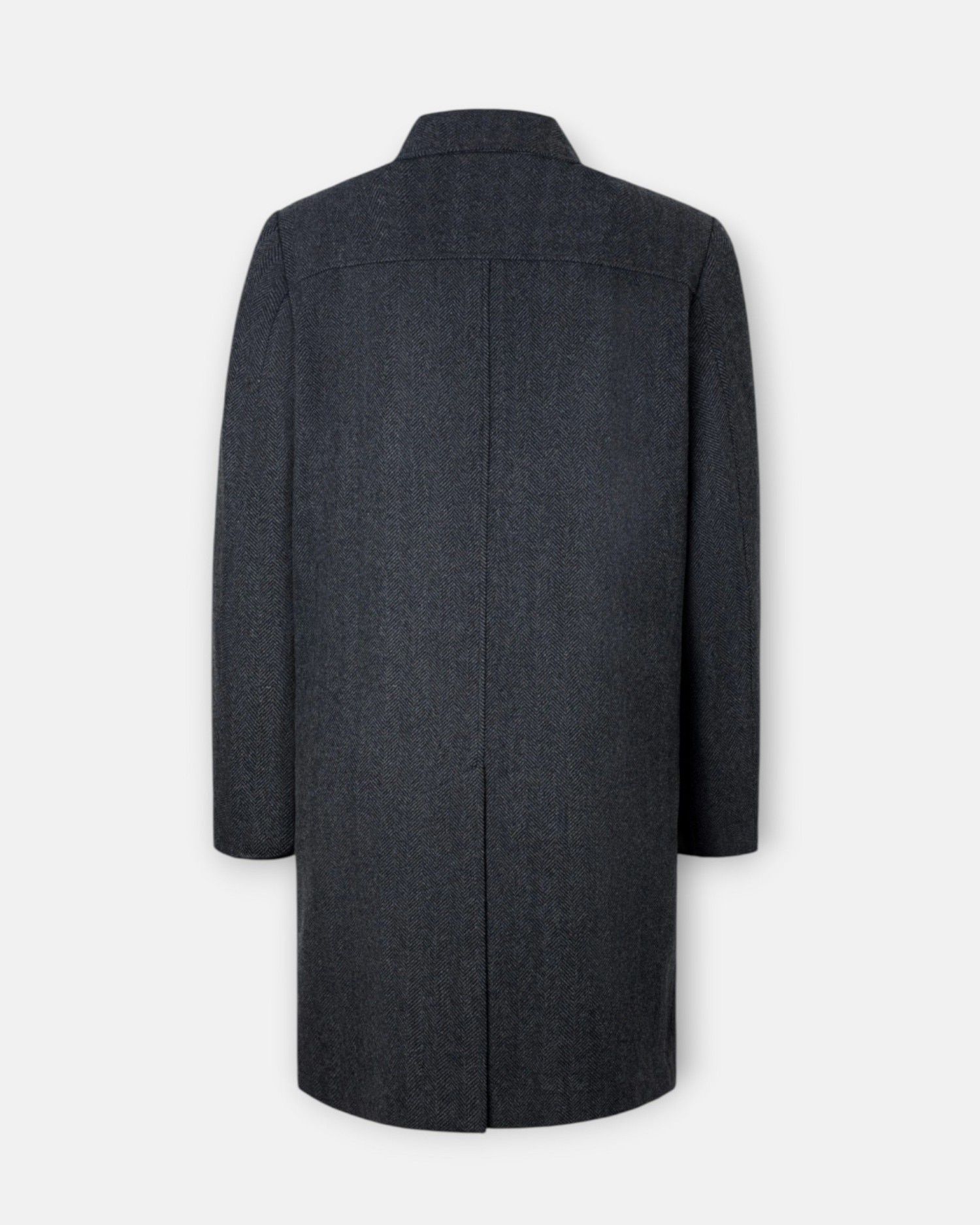 Abrigo recto de hombre de espiga - Silbon - Gris Gris-4