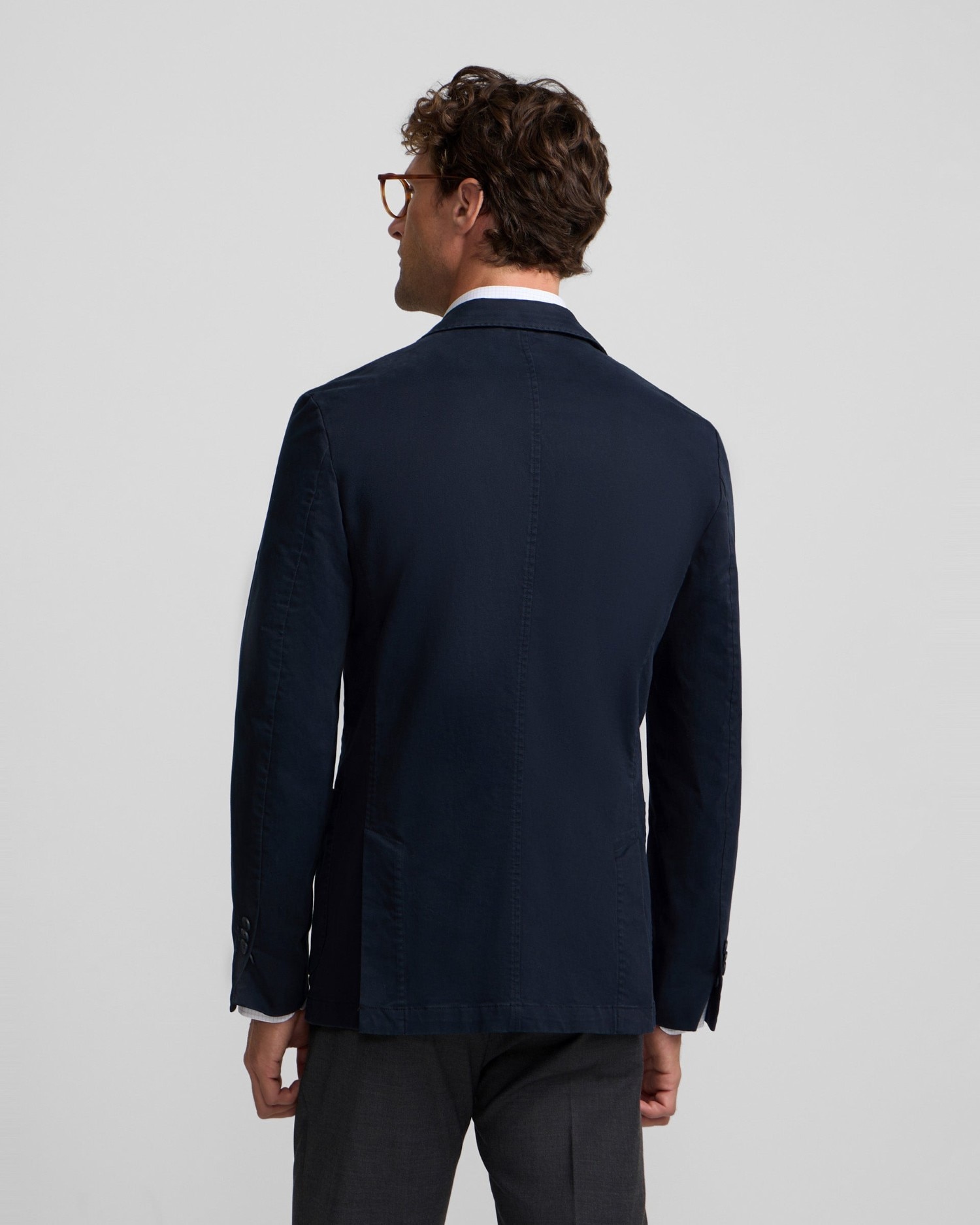 Americana casual de hombre de corte recto - Silbon - Azul marino Azul marino-2