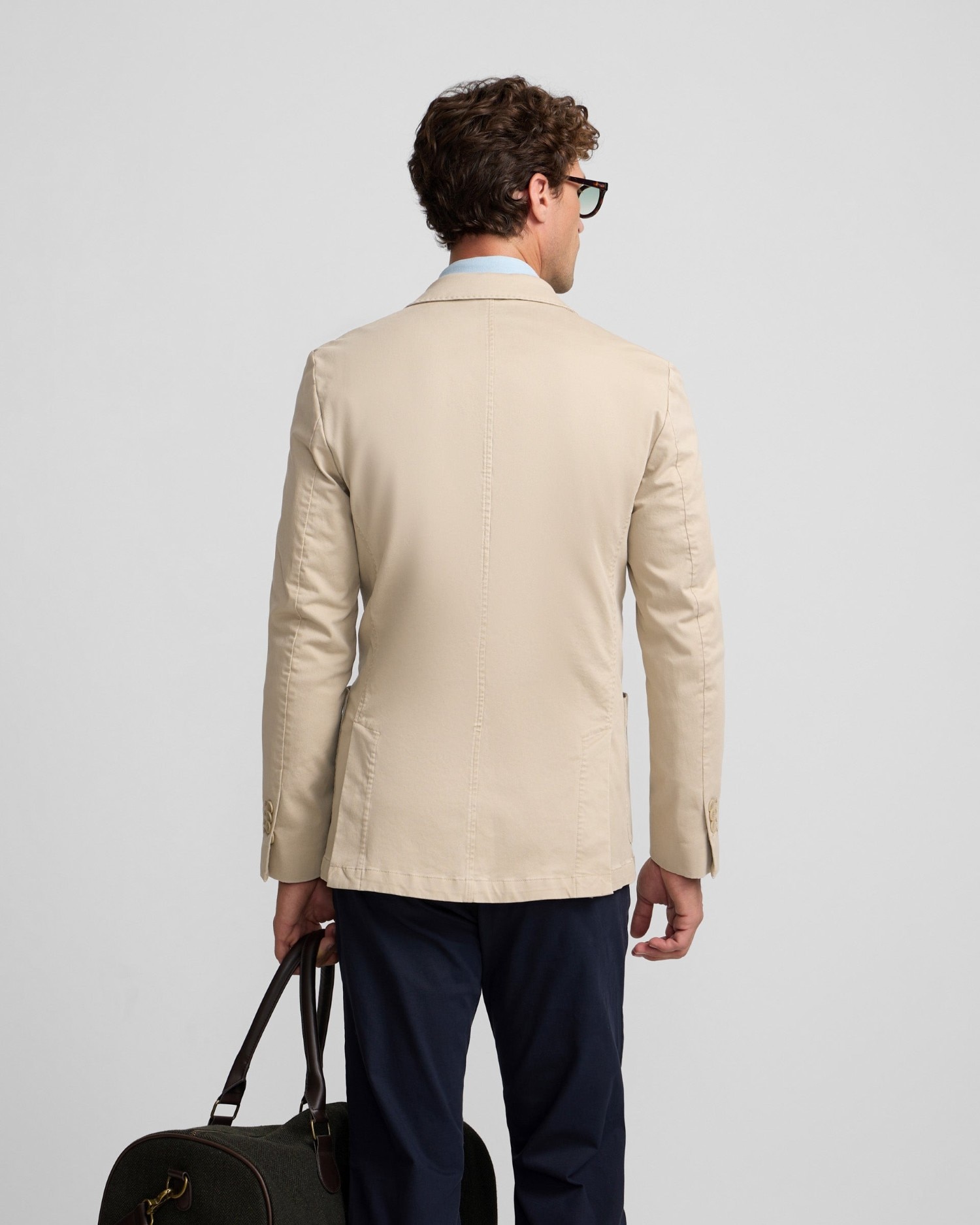 Americana casual de hombre de corte recto - Silbon - Beige Beige-2