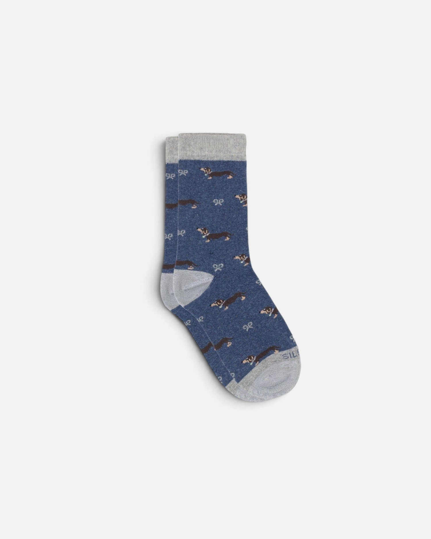 Calcetines de niño con estampado doggy - Silbon - Azul marino Azul marino-1