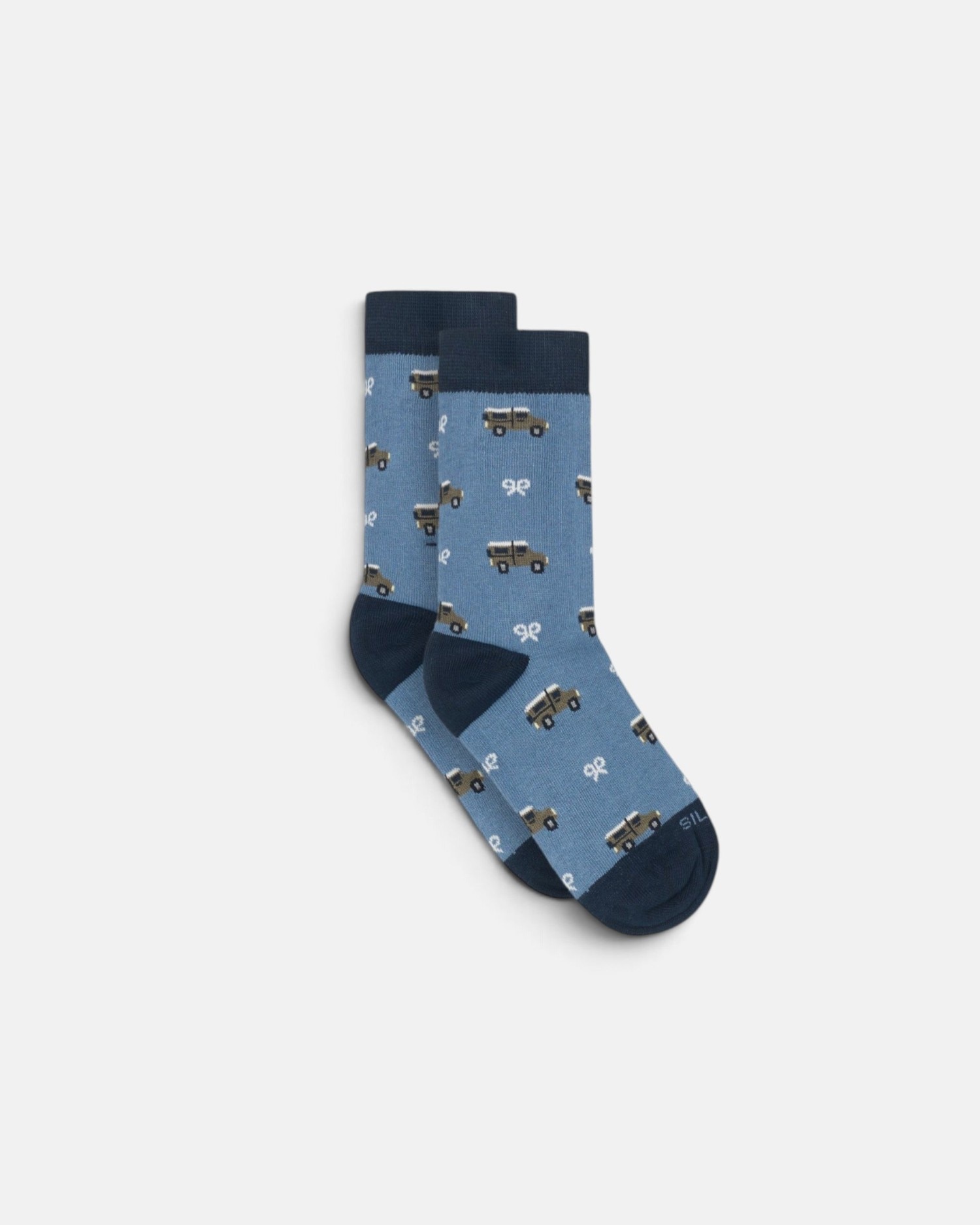 Calcetines de niño con coches - Silbon - Índigo Índigo-1