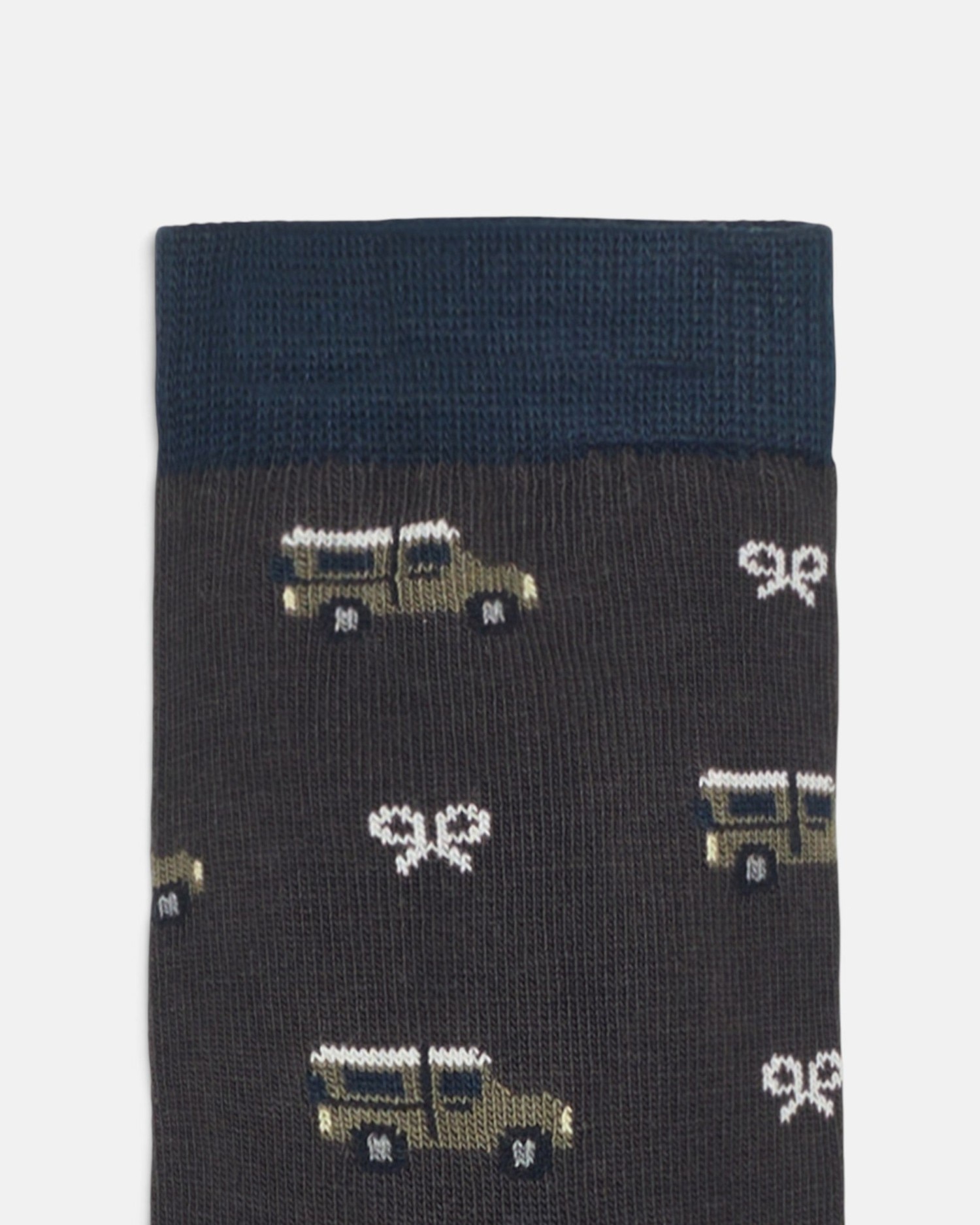Calcetines de niño con coches - Silbon - Marrón Marrón-3