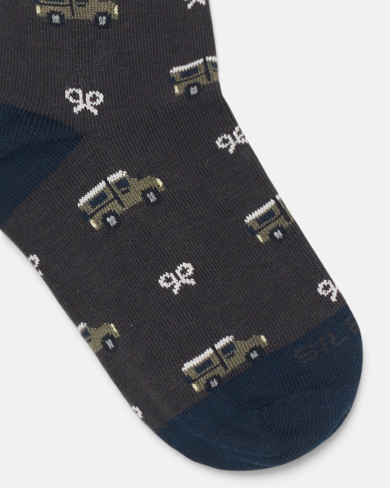 Calcetines de niño con coches - Silbon - Marrón Marrón-2