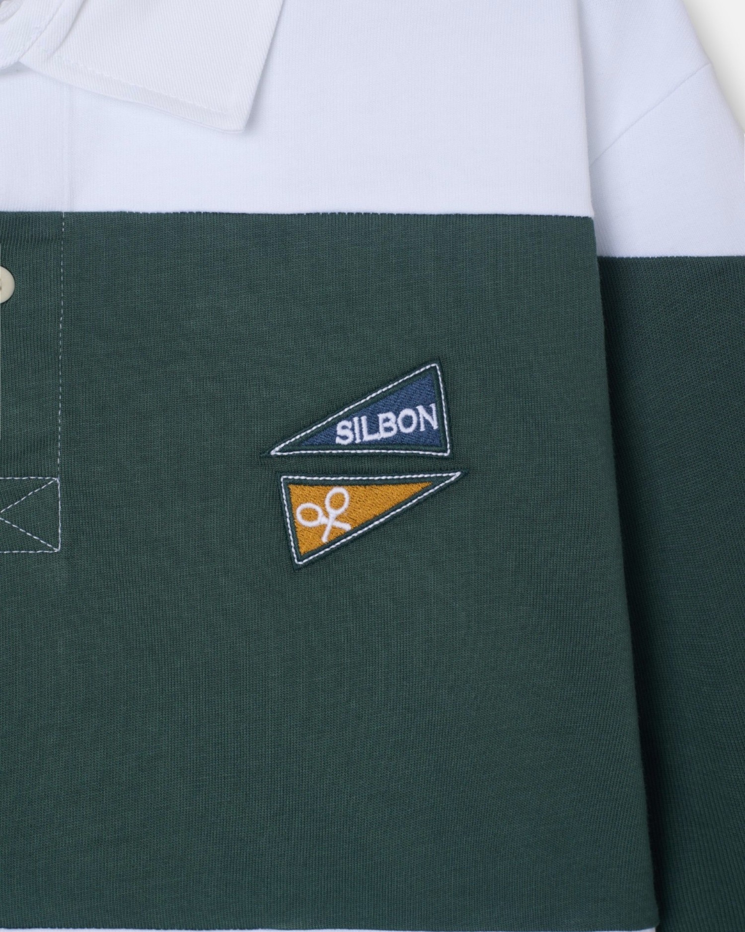 Imagen 3 de Polo de hombre clásico rugby rayas - Silbon - Verde Verde
