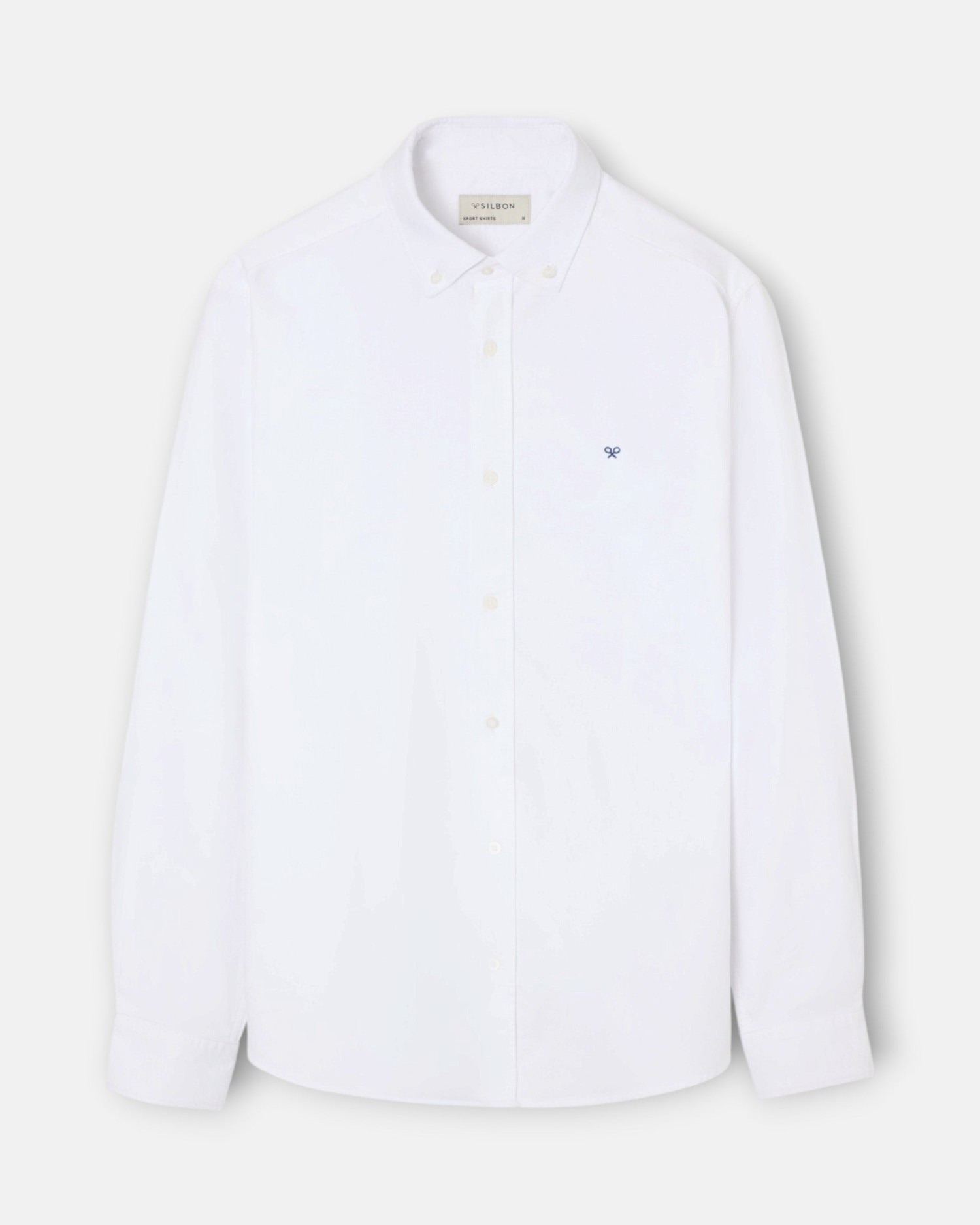 Camisa oxford warm de hombre - Silbon - Blanco Blanco-1