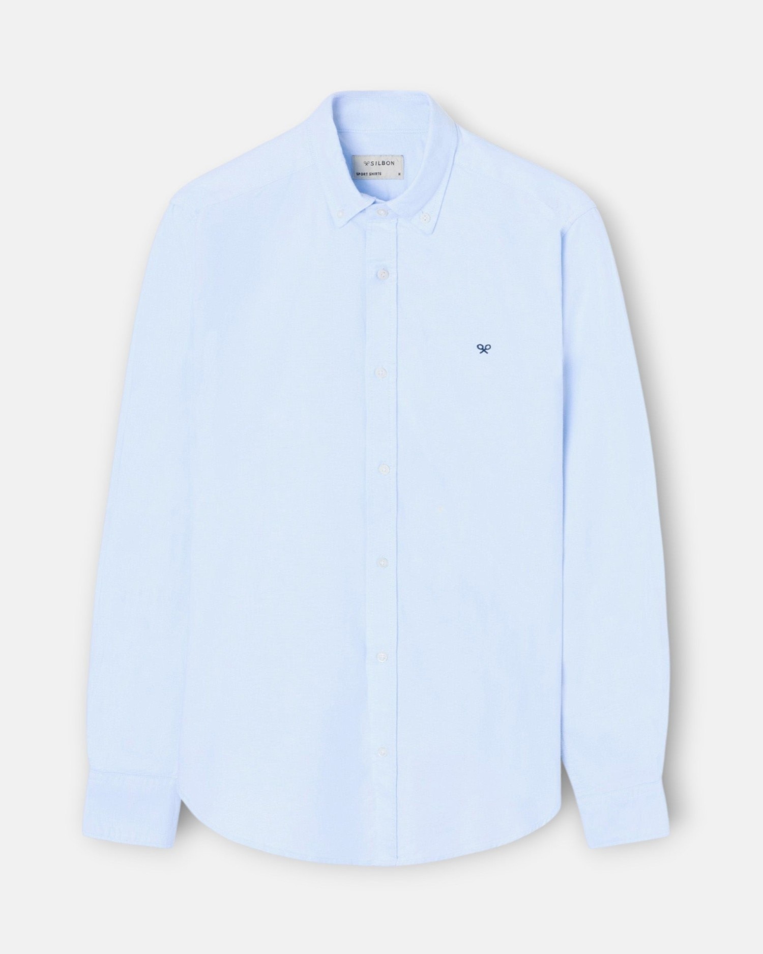 Camisa oxford warm de hombre - Silbon - Azul celeste Azul celeste-1