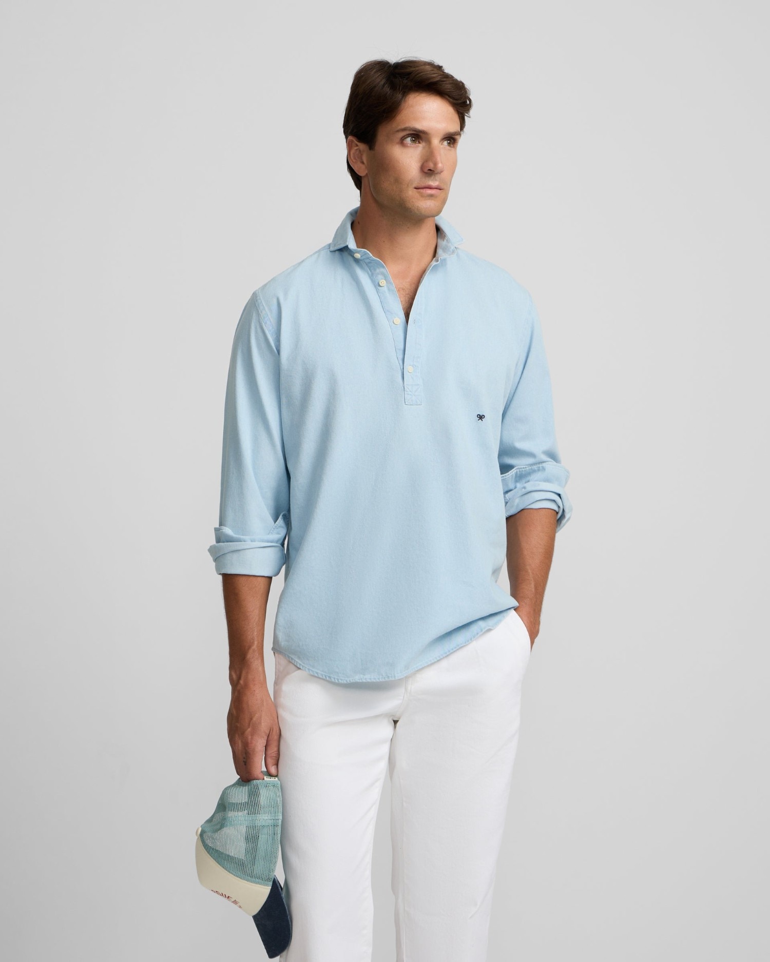 Imagen 0 de Polera sport de hombre denim Azul claro