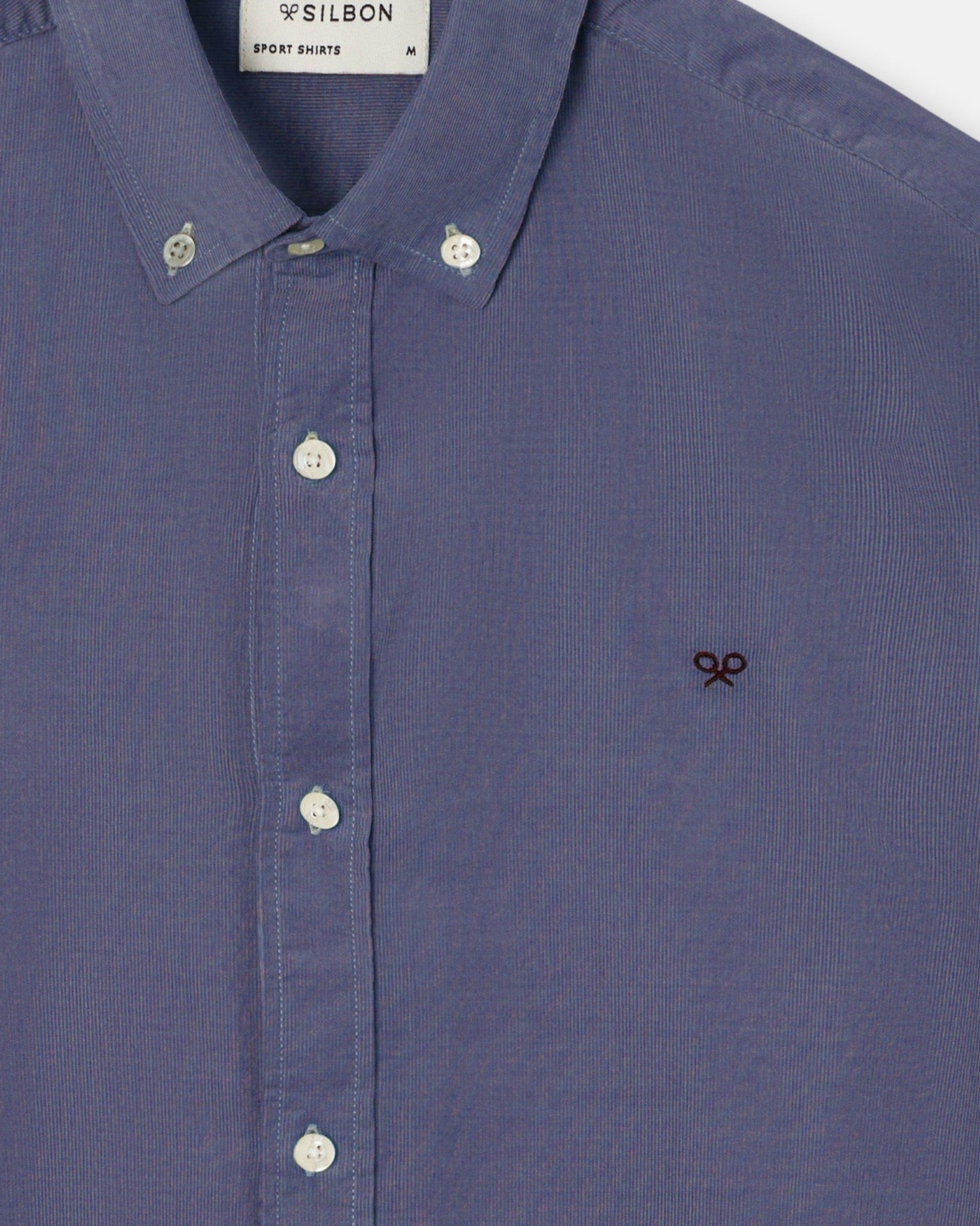 Camisa sport de pana de hombre - Silbon - Índigo Índigo-3