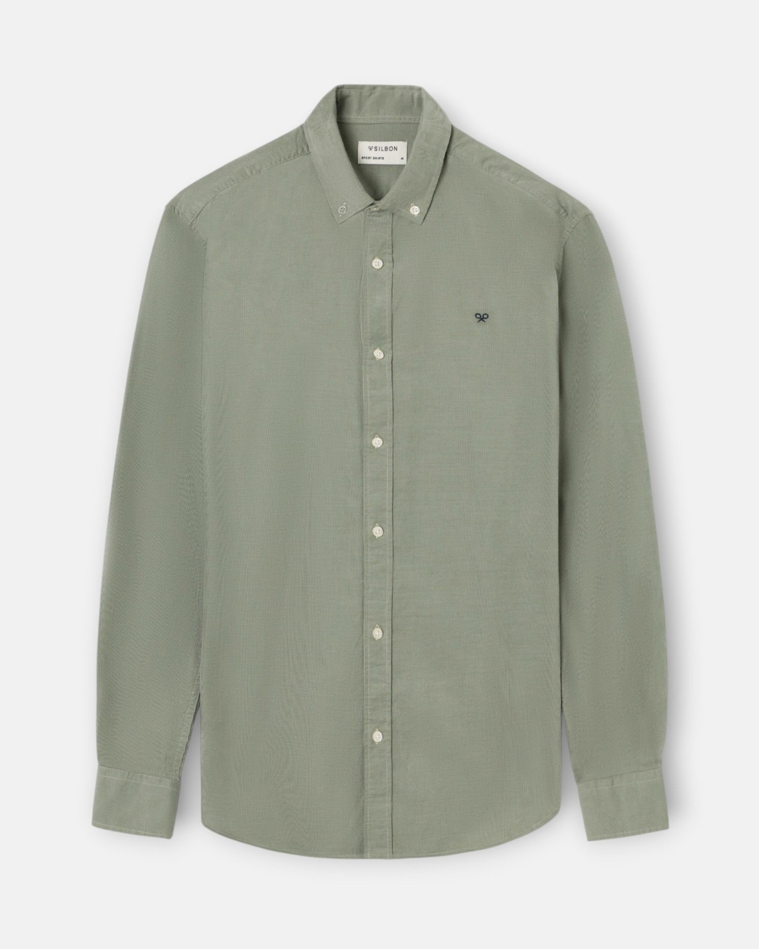 Imagen 0 de Camisa sport de pana de hombre Verde claro