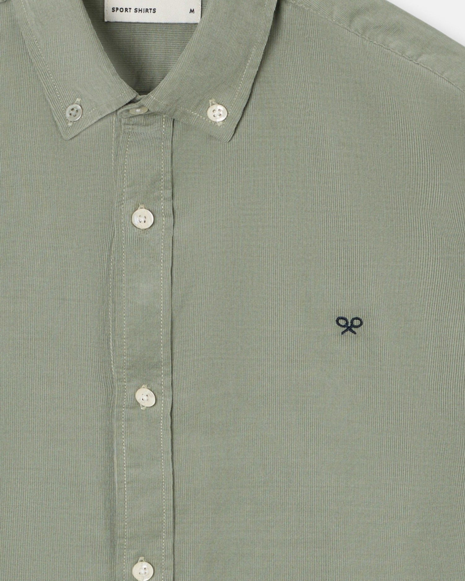 Camisa sport de pana de hombre - Silbon - Verde claro Verde claro-2