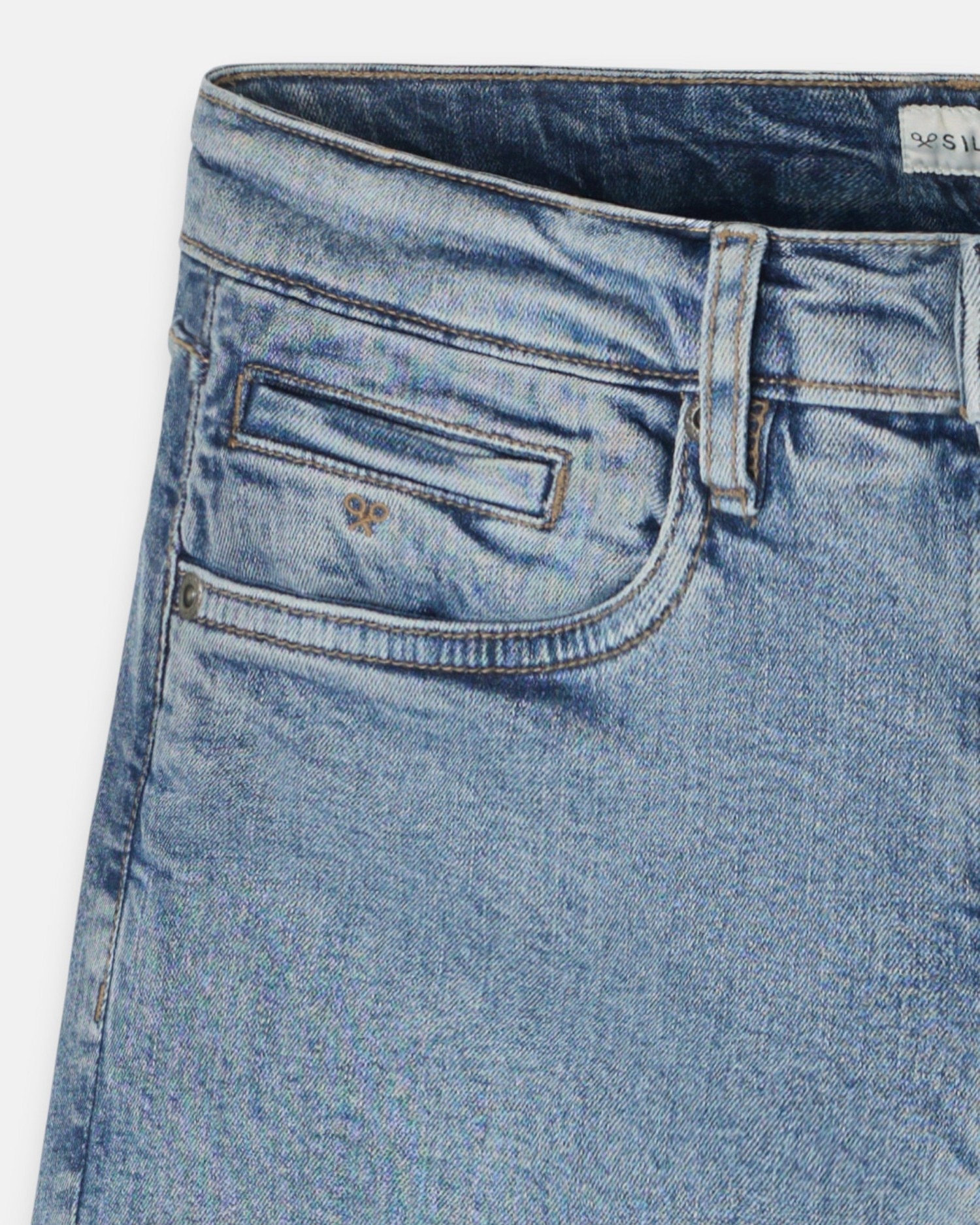 Pantalón de hombre sport denim - Silbon - Azul Azul-2