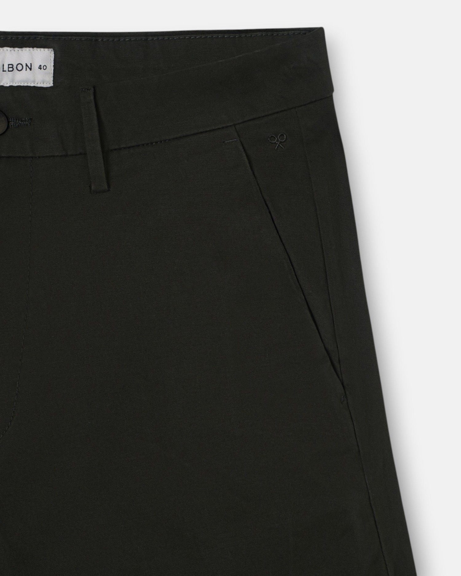 Imagen 3 de Pantalón chino de hombre con bajo vuelto - Silbon - Verde oscuro Verde oscuro