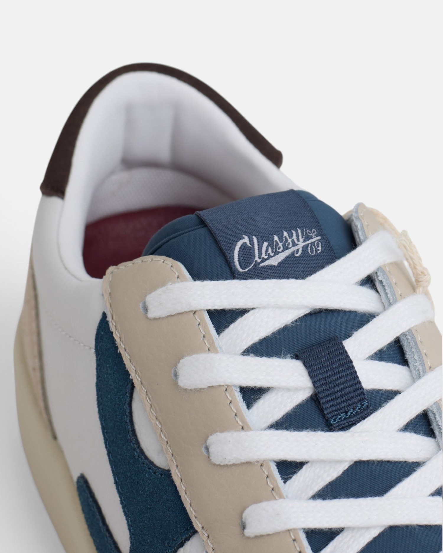 Zapatilla retro classy09 serraje - Silbon - Blanco Blanco-4