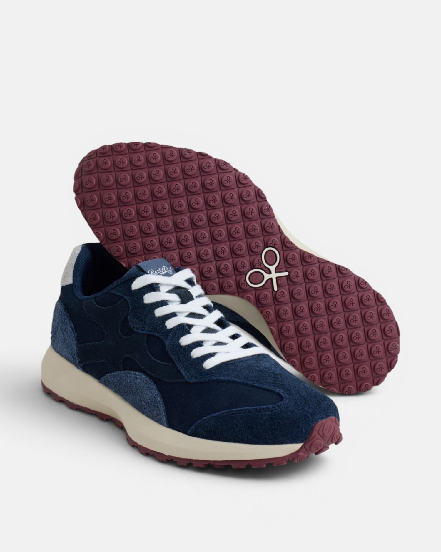 Zapatilla retro rackets09 serraje - Silbon - Azul Azul-5