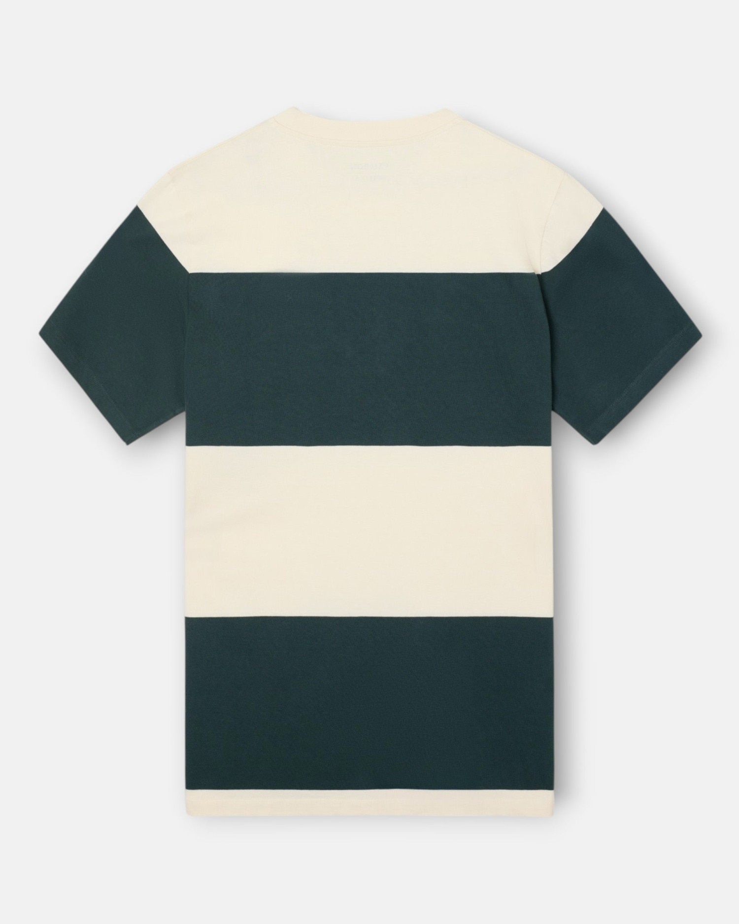 Imagen 4 de Camiseta de hombre de raya ancha - Silbon - Verde oscuro Verde oscuro