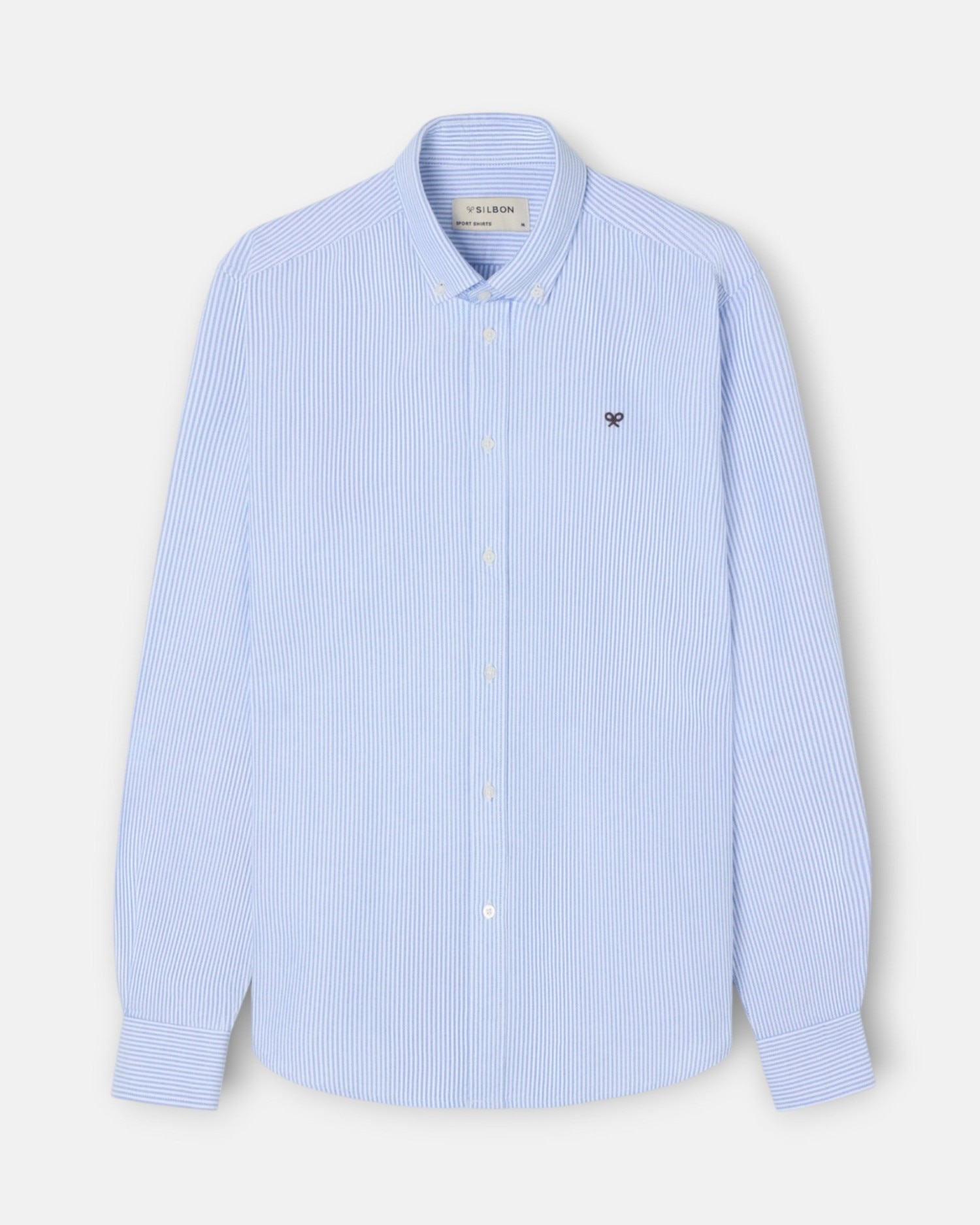 Camisa sport de hombre oxford rayas - Silbon - Azul Azul-1