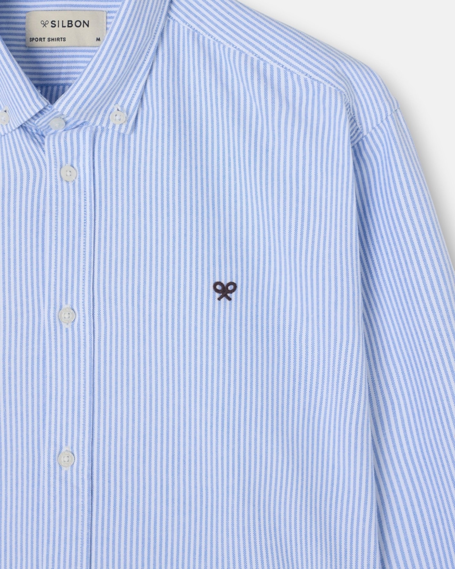 Camisa sport de hombre oxford rayas - Silbon - Azul Azul-3