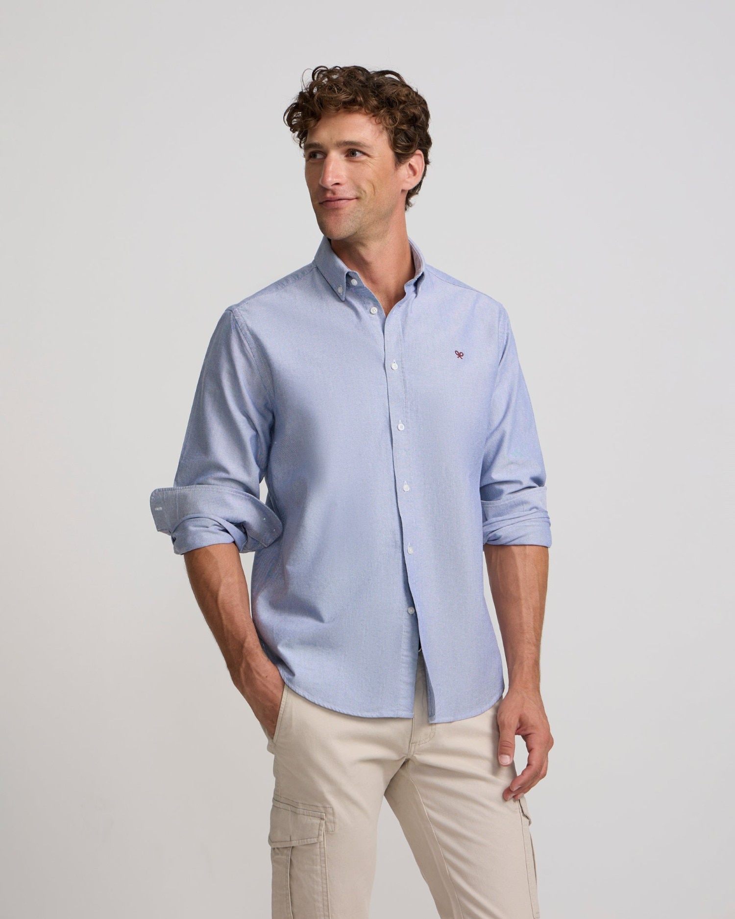 Imagen 0 de Camisa oxford de hombre con cuello buttondown Azul marino