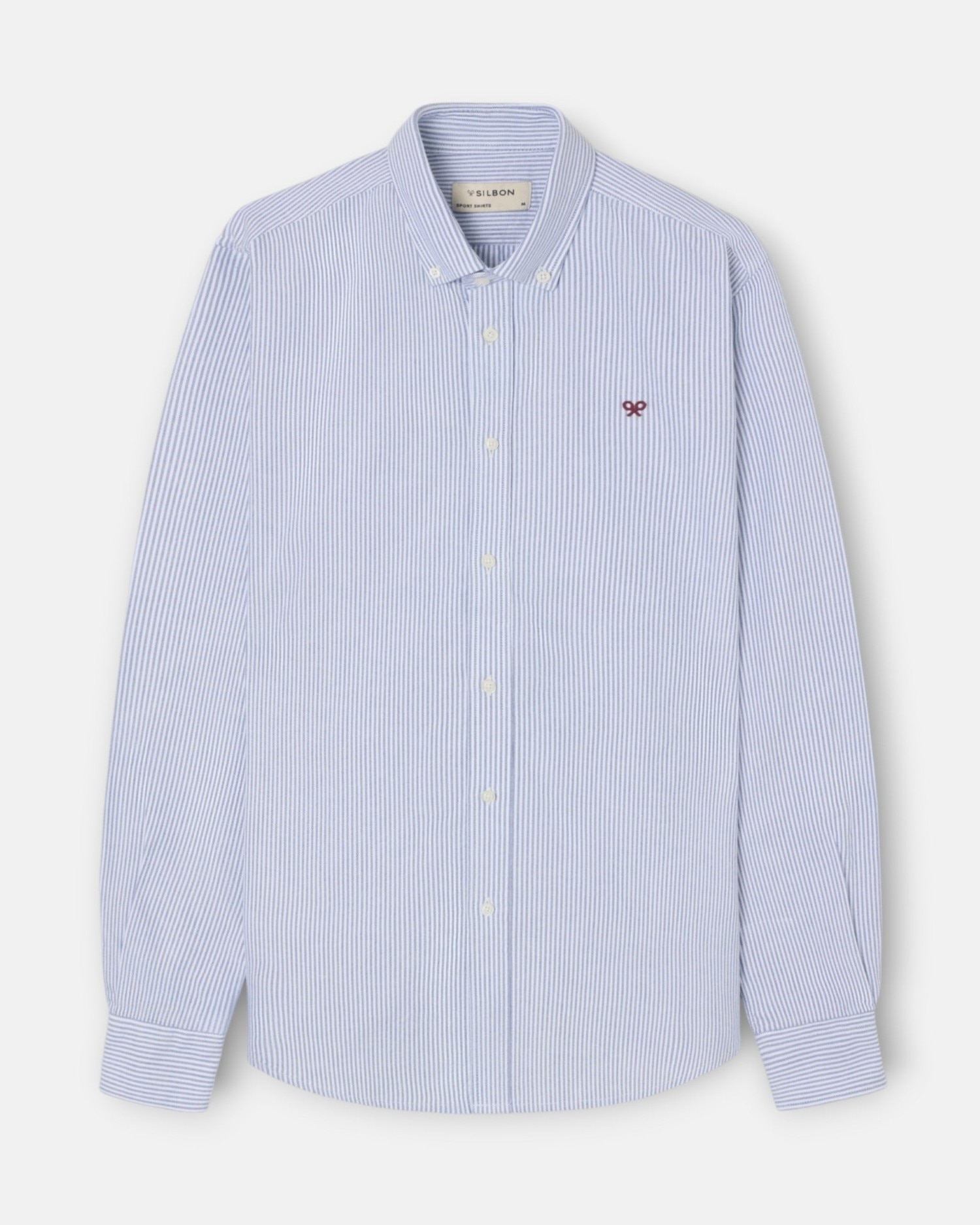 Camisa sport de hombre oxford rayas - Silbon - Azul marino Azul marino-1