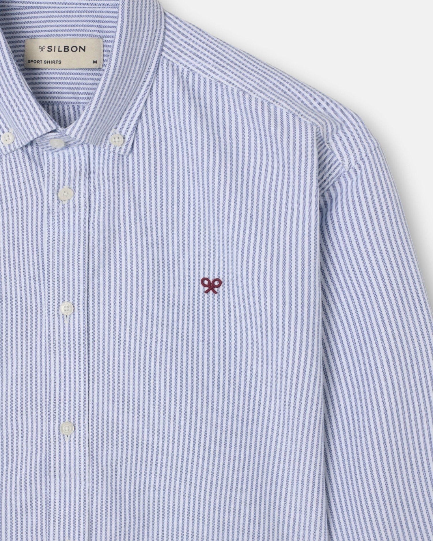 Camisa sport de hombre oxford rayas - Silbon - Azul marino Azul marino-3