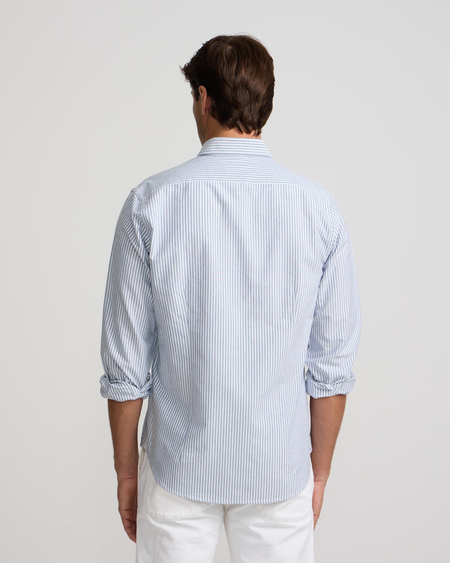 Camisa oxford de hombre de raya media - Silbon - Azul marino Azul marino-2