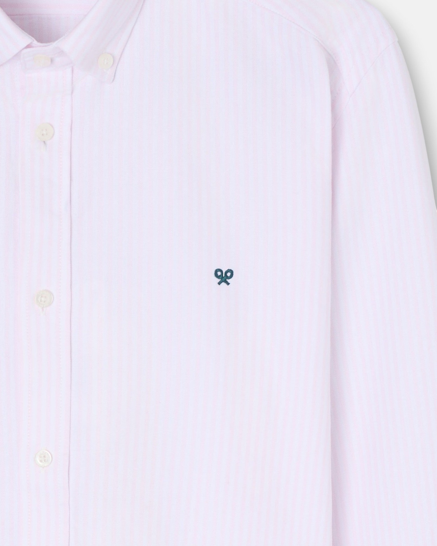 Camisa sport de hombre oxford raya media - Silbon - Rosa Rosa-3