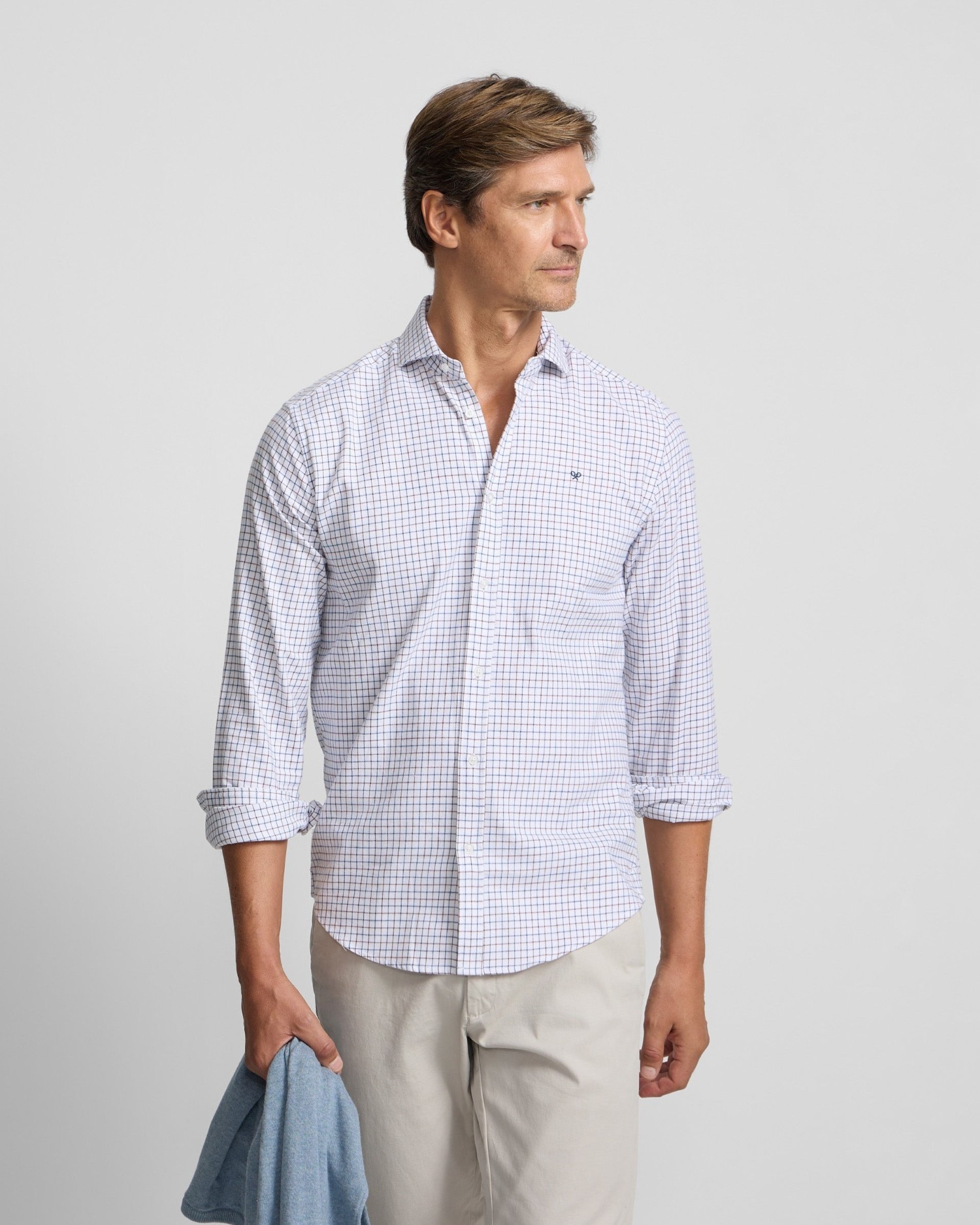 Imagen 1 de Camisa sport de hombre warm de cuadros - Silbon - Marrón Marrón