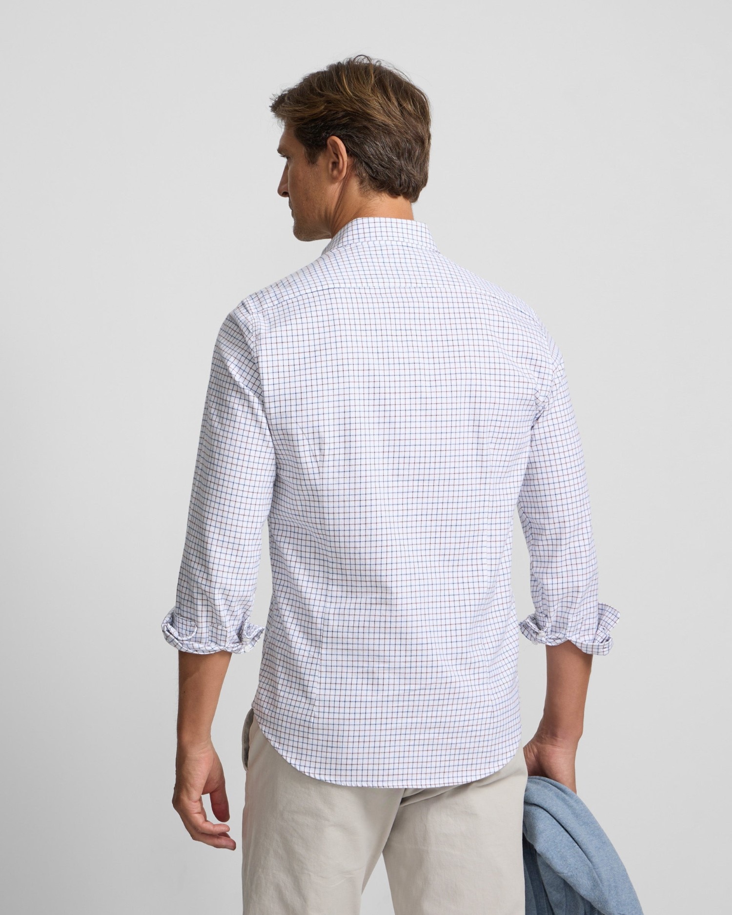 Imagen 2 de Camisa sport de hombre warm de cuadros - Silbon - Marrón Marrón